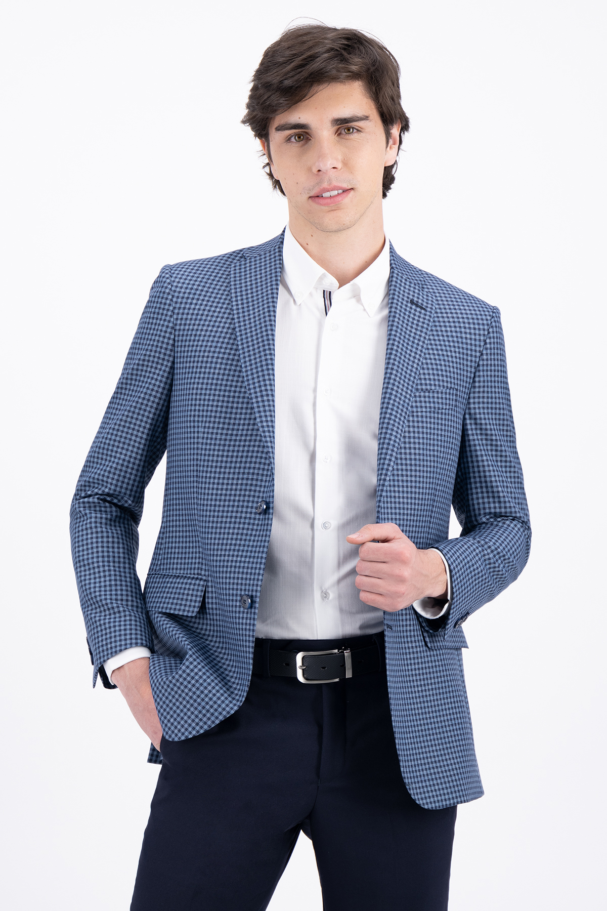 SACO CASUAL AZUL ACERO COMTEMPORARY SONNETI UO image number 1