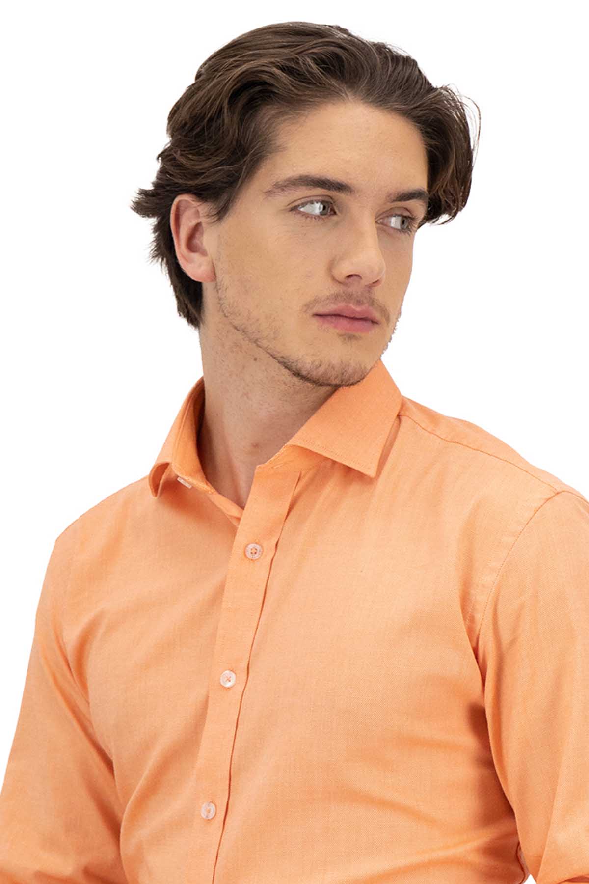 CAMISA CASUAL NARANJA CONTEMPORARY FIT LAMBERTI image number 1