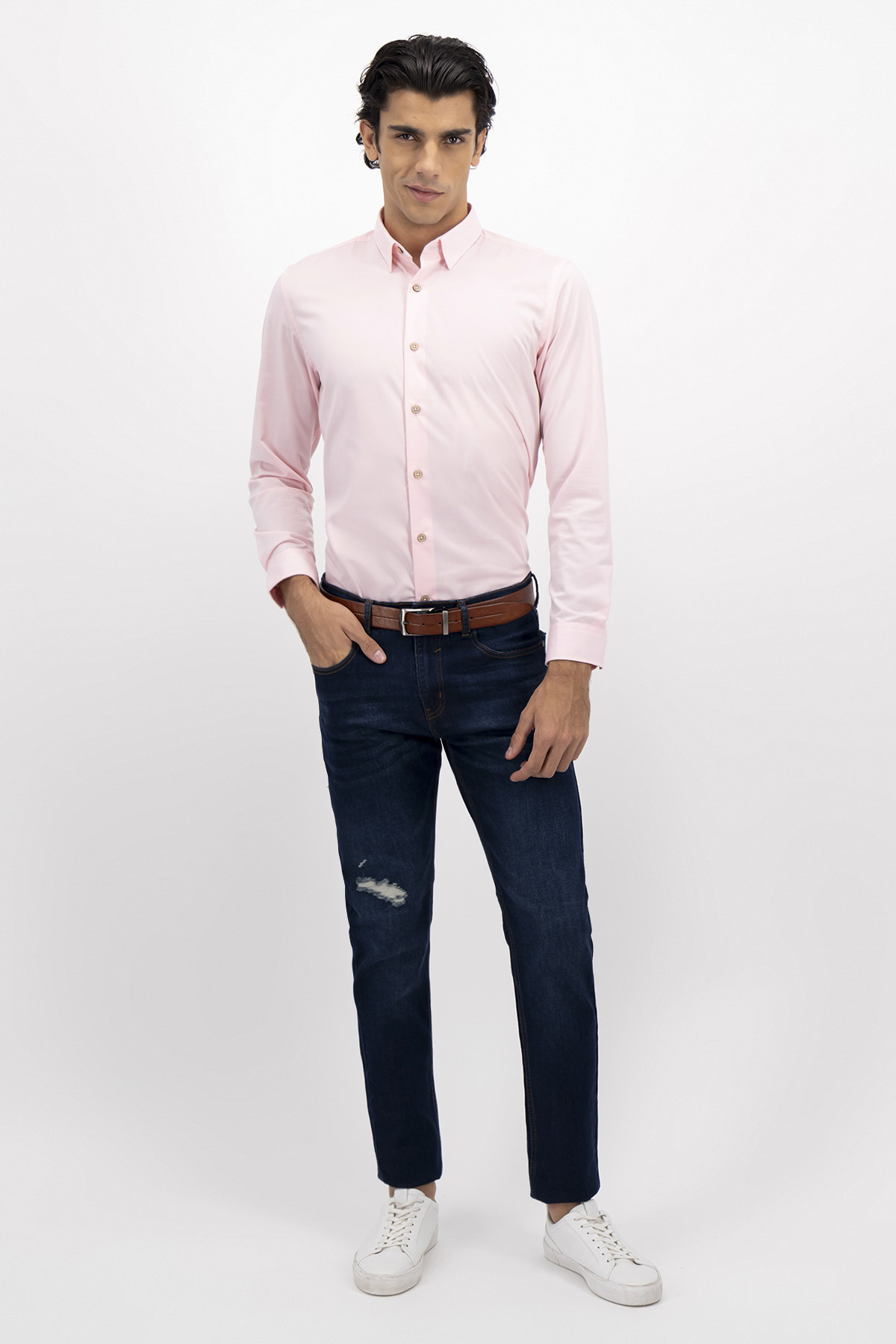 CAMISA FORMAL TLAOLLI SLIM FIT MENS FASHION image number 3