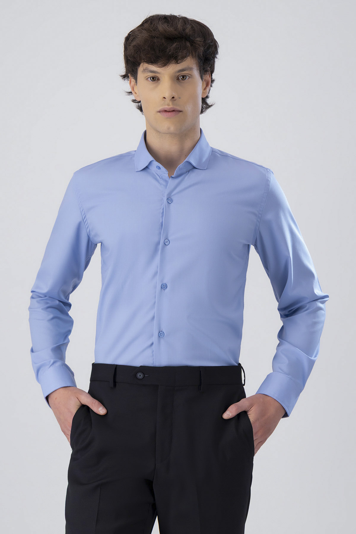 Camisa Formal Milk Touch Slim Fit