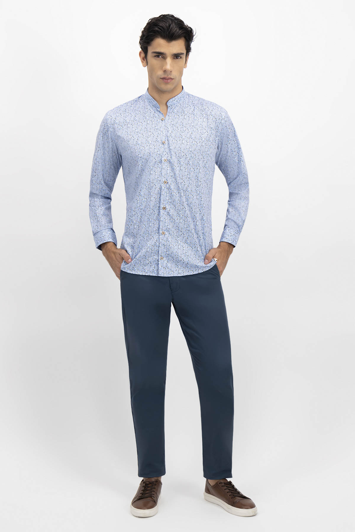 CAMISA CASUAL TLAOLLI SLIM FIT MENS FASHION image number 3