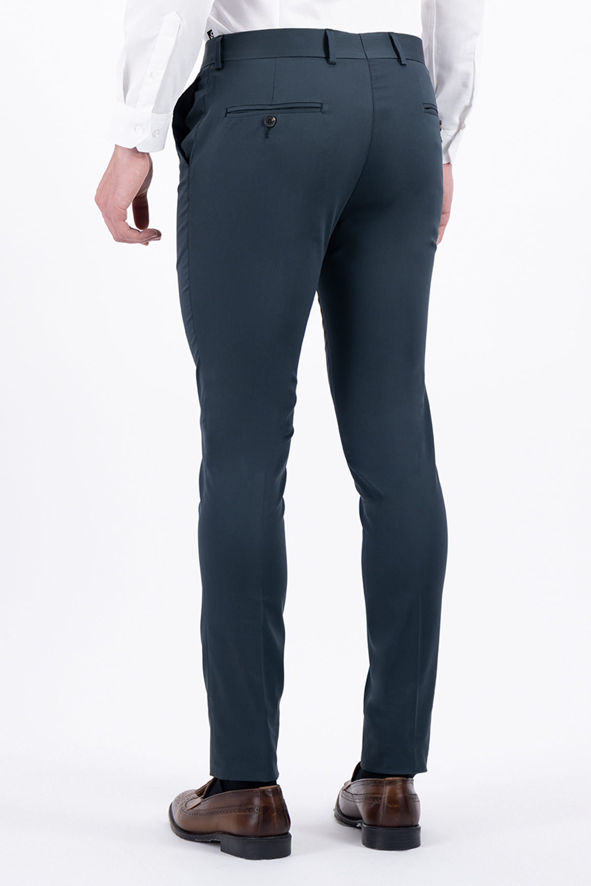 PANTALON VESTIR VERDE OBSCURO SKINNY FIT LMENTAL image number 2