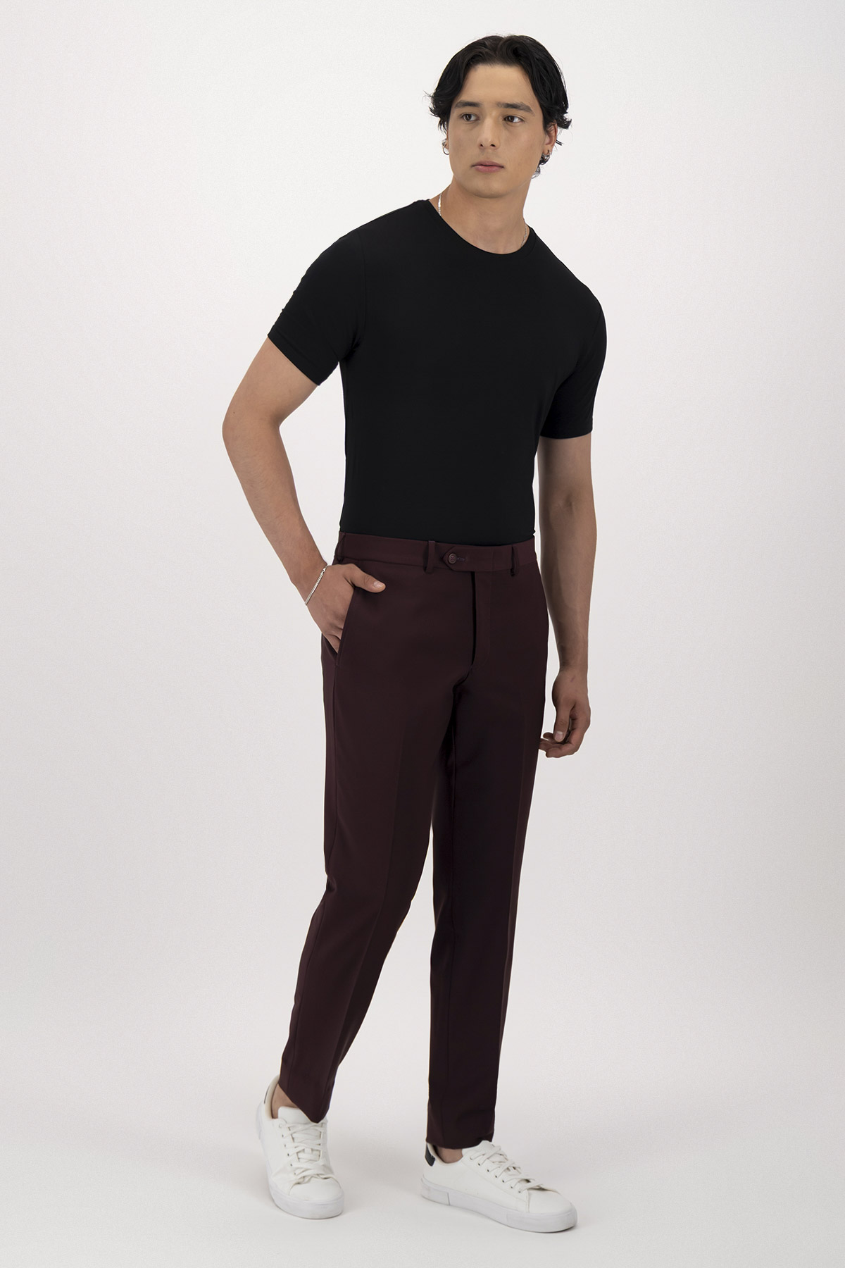 Pantalón Fresco Di Lana Slim Fit Lamberti