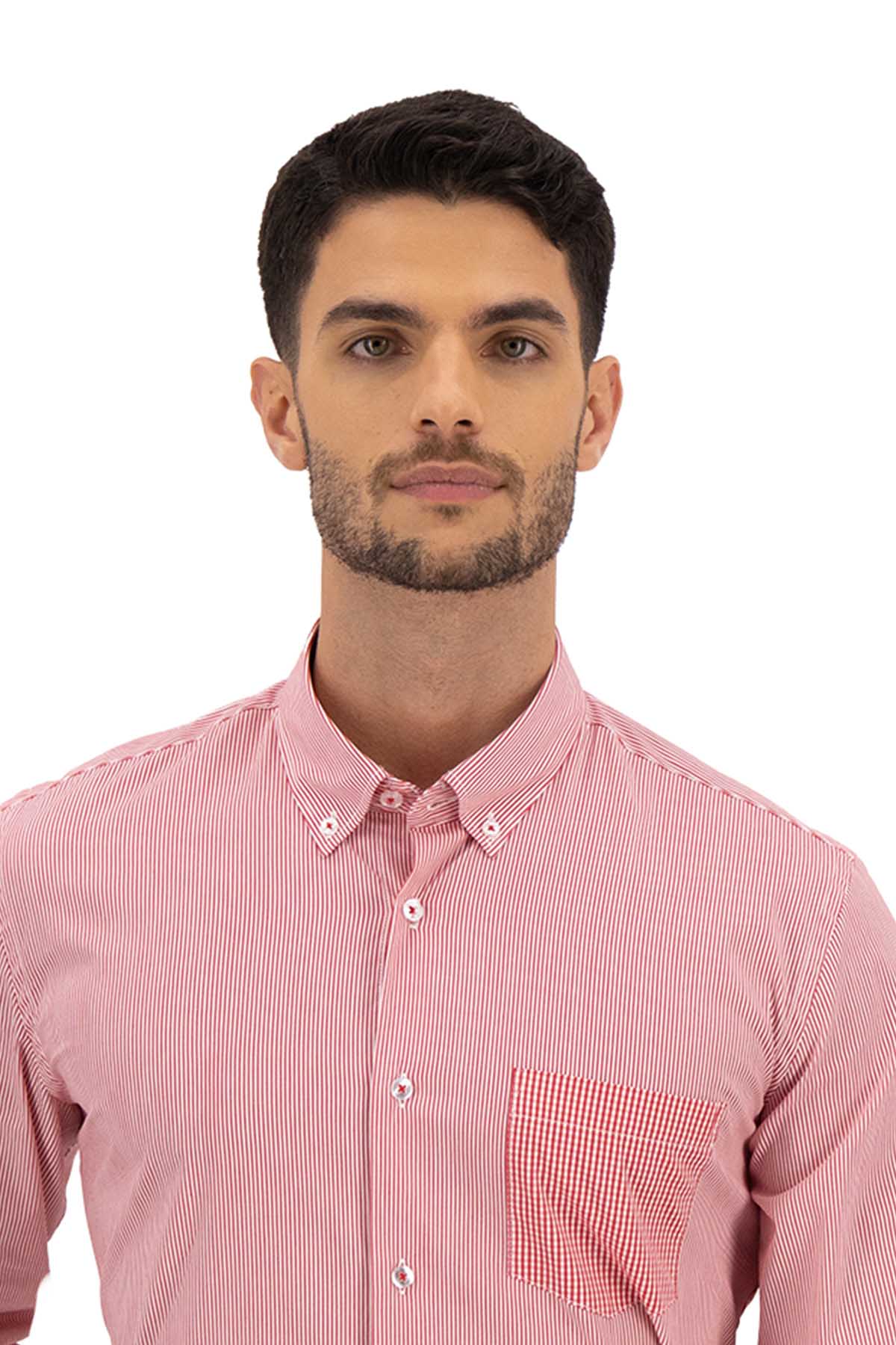 CAMISA CASUAL ROJA SLIM FIT LMENTAL image number 1
