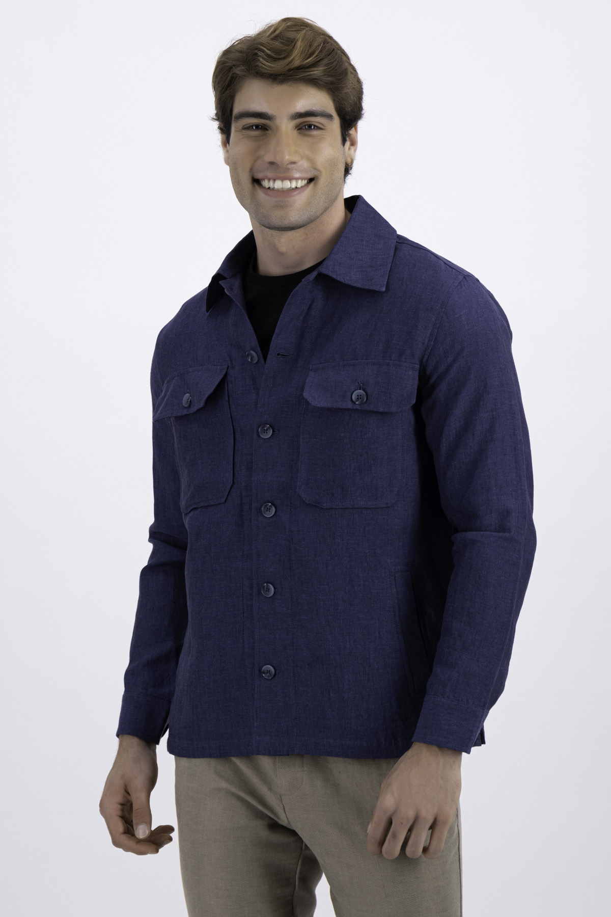 CAMISOLA AZUL ÍNDIGO SLIM FIT LMENTAL