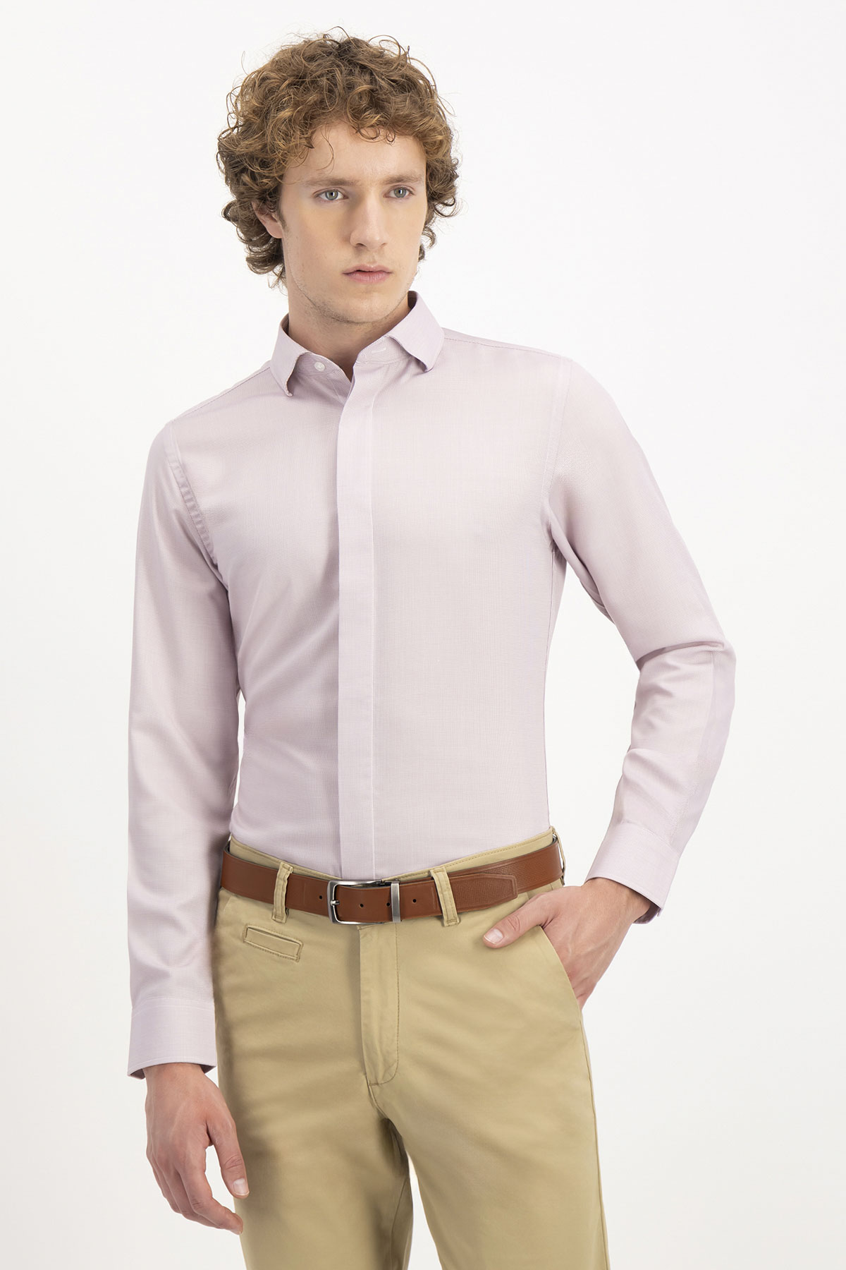 CAMISA FORMAL BAMBOO FIBER SKINNY FIT LMENTAL image number 0