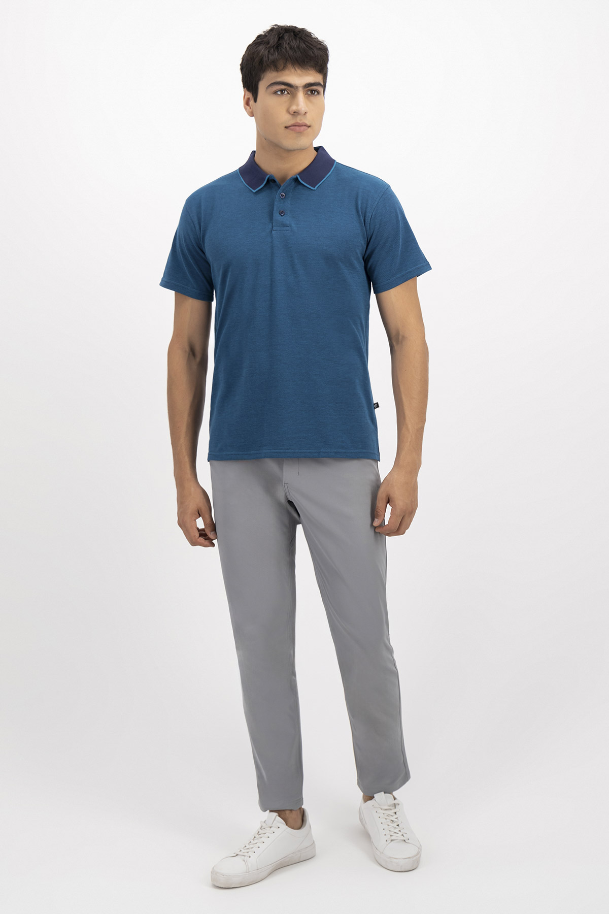 PLAYERA TIPO POLO CASUAL SLIM FIT LMENTAL image number 3