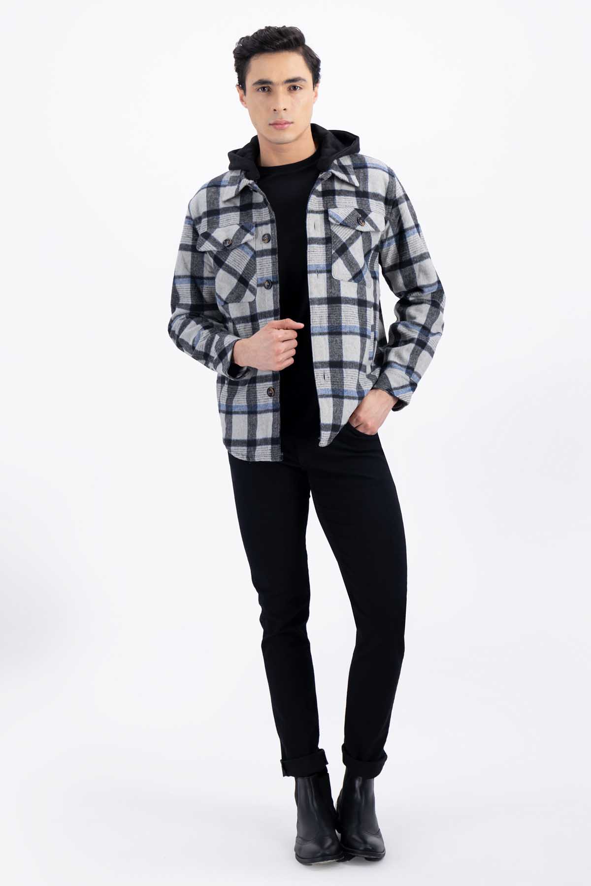 SOBRECAMISA GRIS ACERO SLIM FIT LMENTAL image number 3