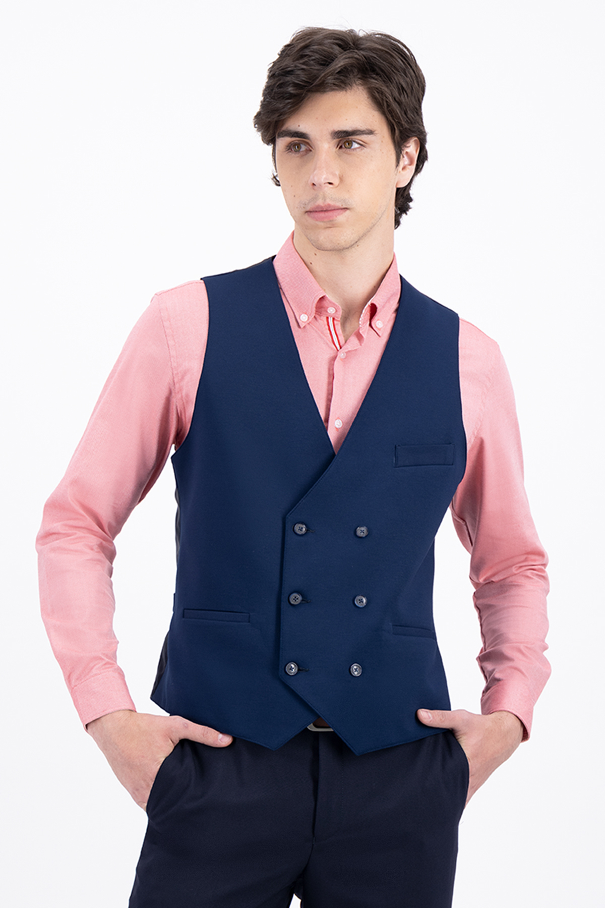CHALECO FORMAL AZUL MARINO SLIM FIT LMENTAL image number 1