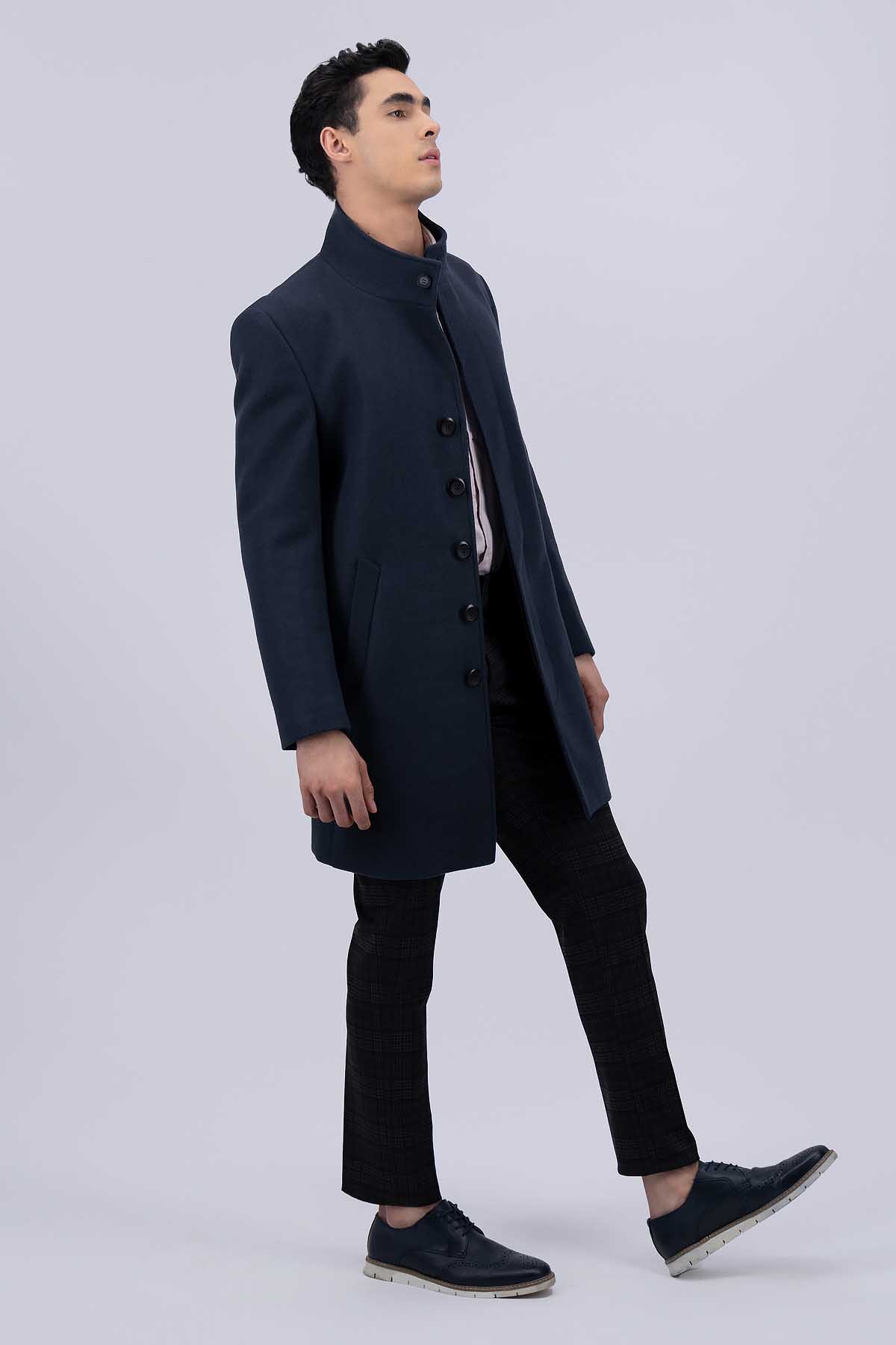 ABRIGO AZUL MARINO SLIM FIT LMENTA image number 0