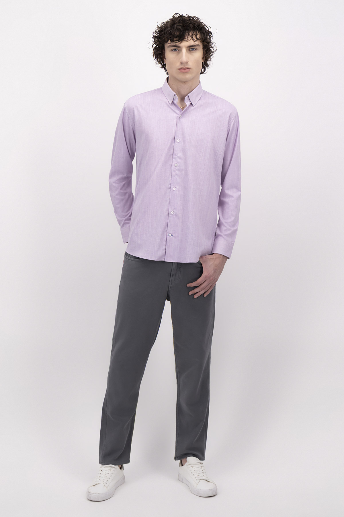 PANTALÓN CASUAL CONTEMPORARY FIT LAMBERTI image number 2