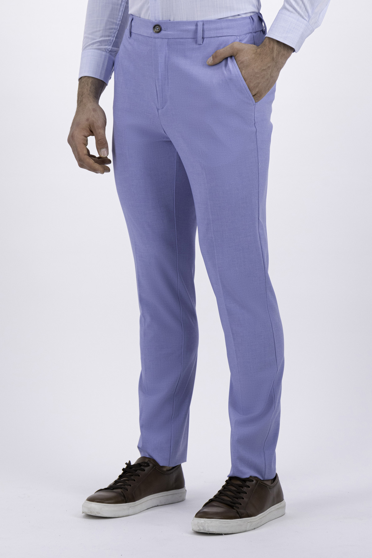 PANTALÓN VESTIR AZUL CLARO SLIM FIT LMENTAL image number 1