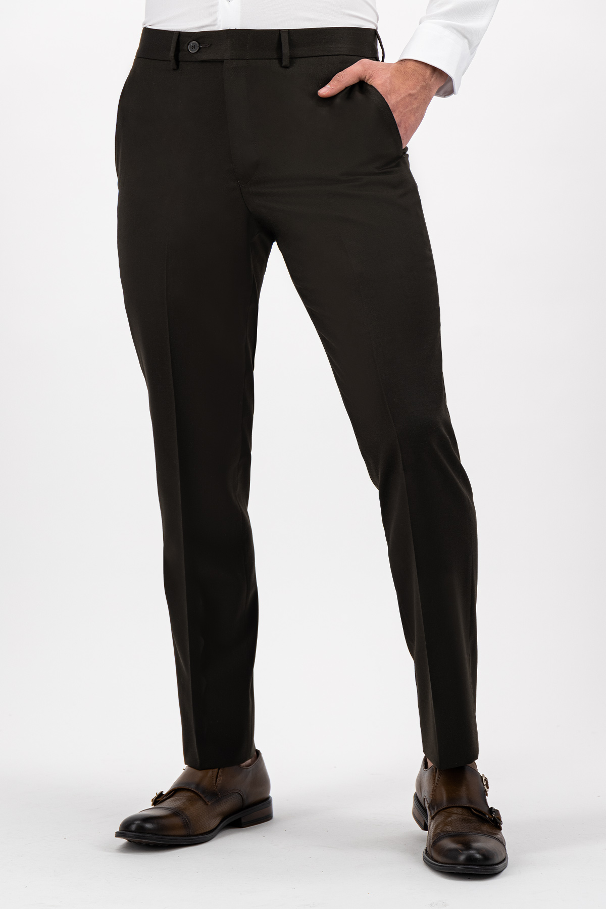 PANTALÓN VESTIR CAFE MODERN FIT LAMBERTI image number 2