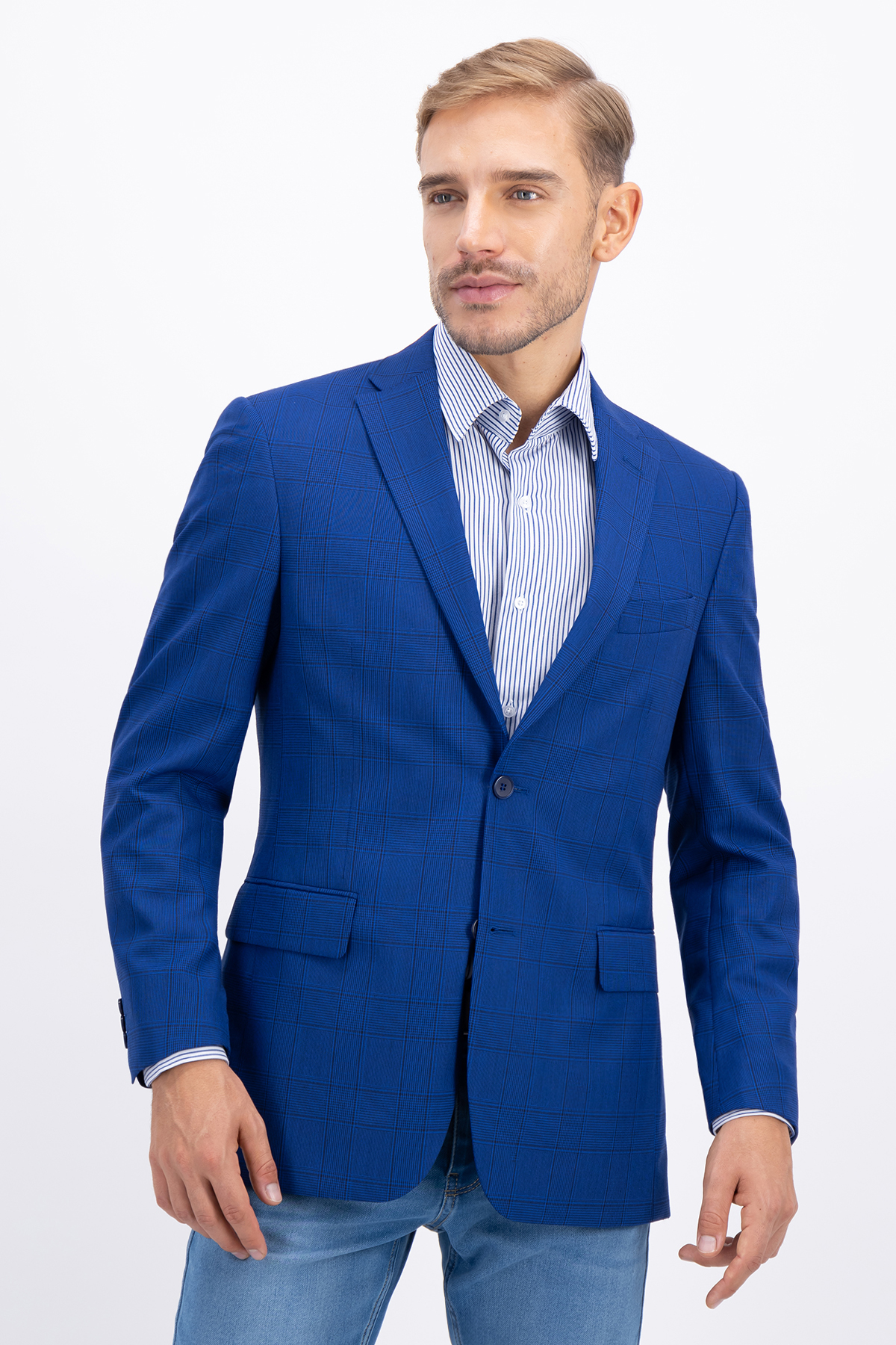 SACO CASUAL AZUL REY CONTEMPORARY FIT SONNETI image number 1
