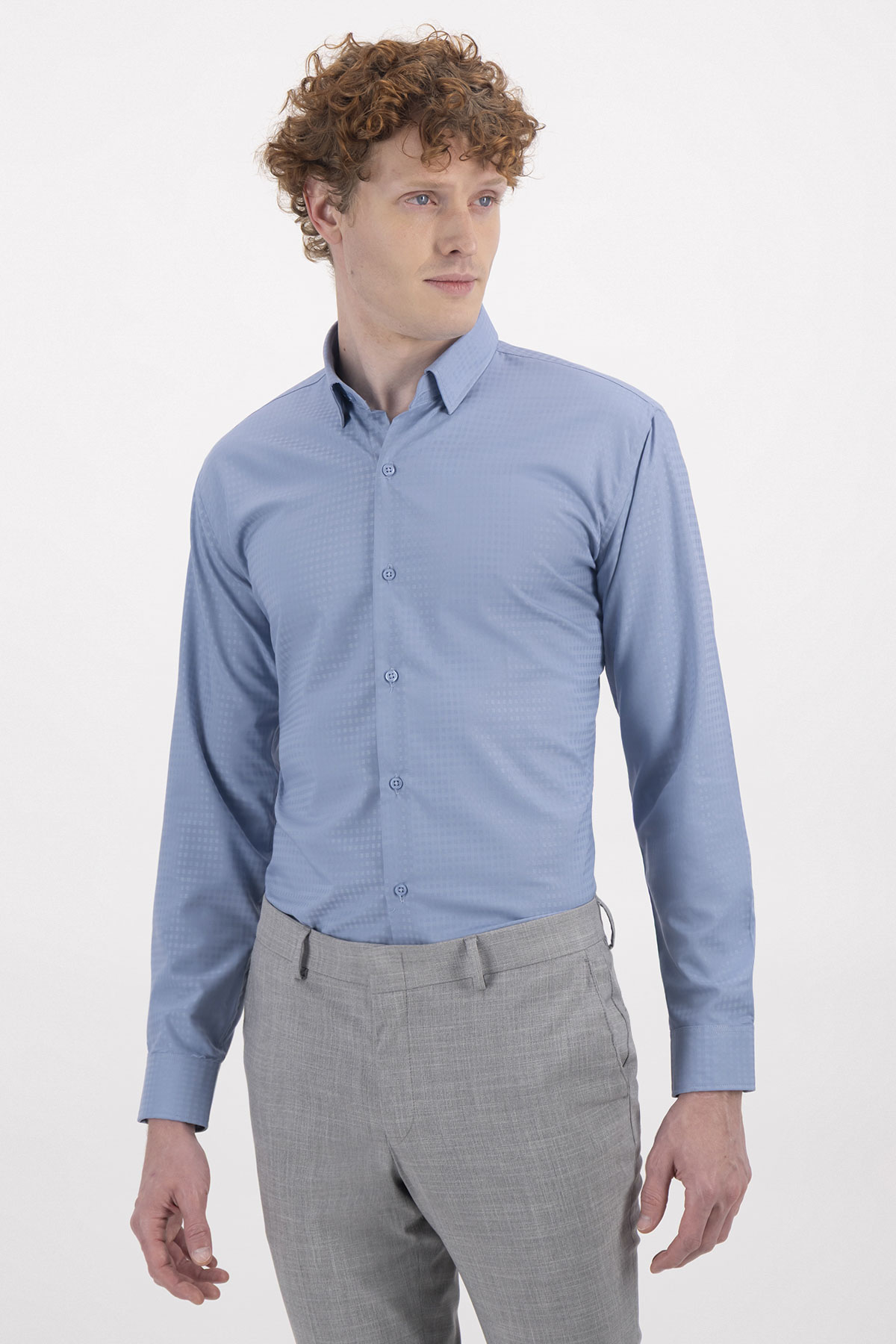 Camisa Formal Milk Touch Slim Fit Lmental