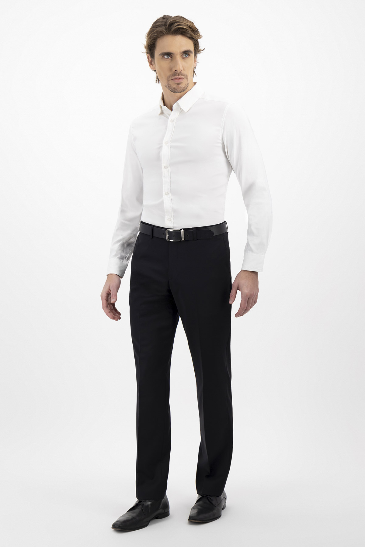 PANTALÓN FORMAL FRESCO DI LANA MODERN FIT LAMBERTI image number 0