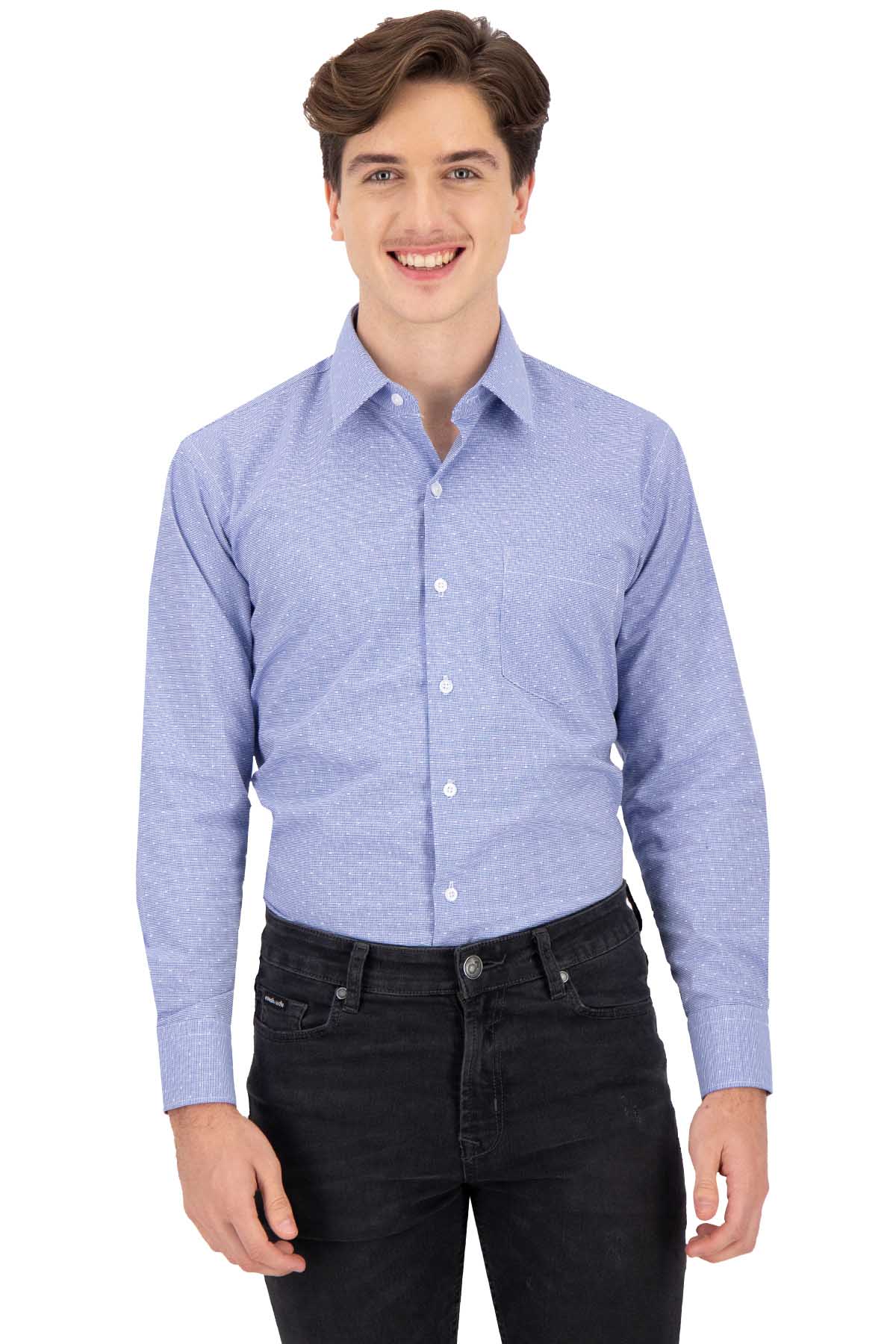 CAMISA VESTIR REY AZUL CONTEMPORARY FIT SONNETI UO