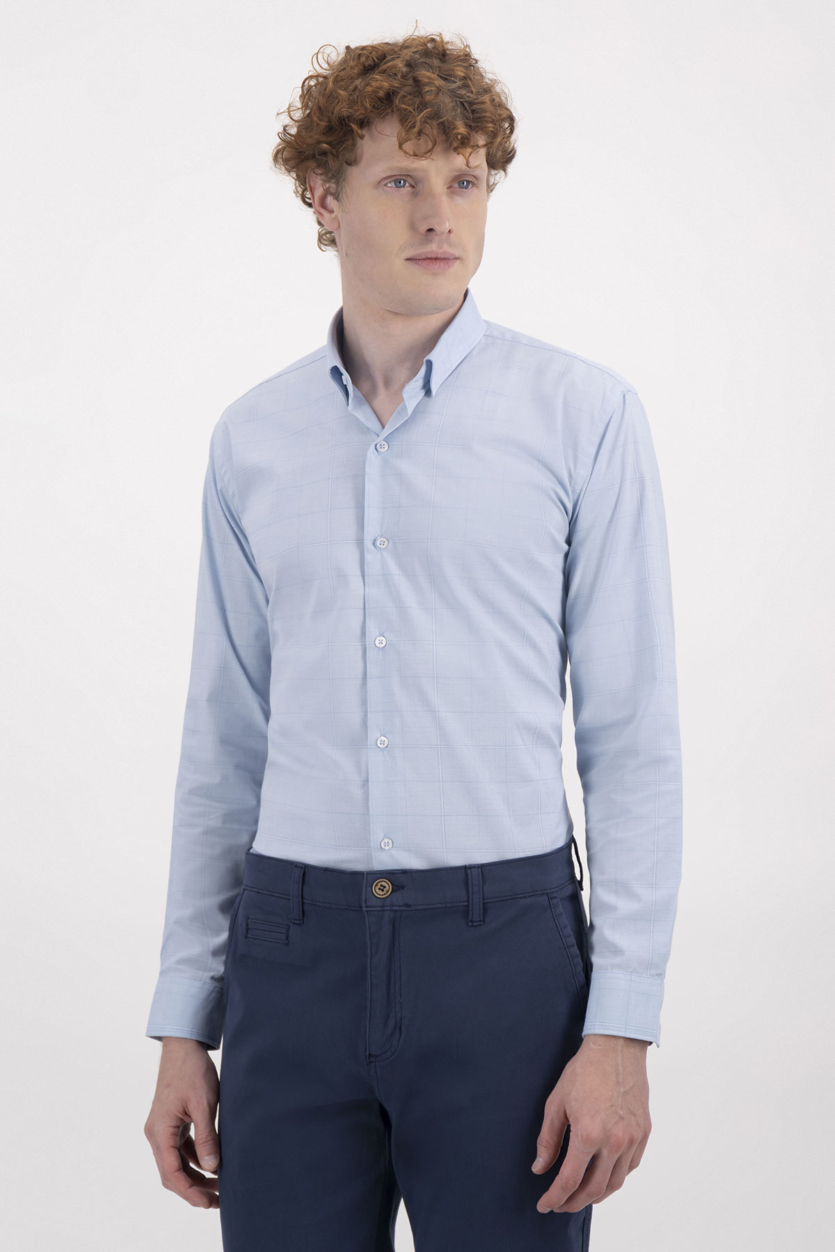 Camisa Formal Milk Touch Slim Fit Lmental
