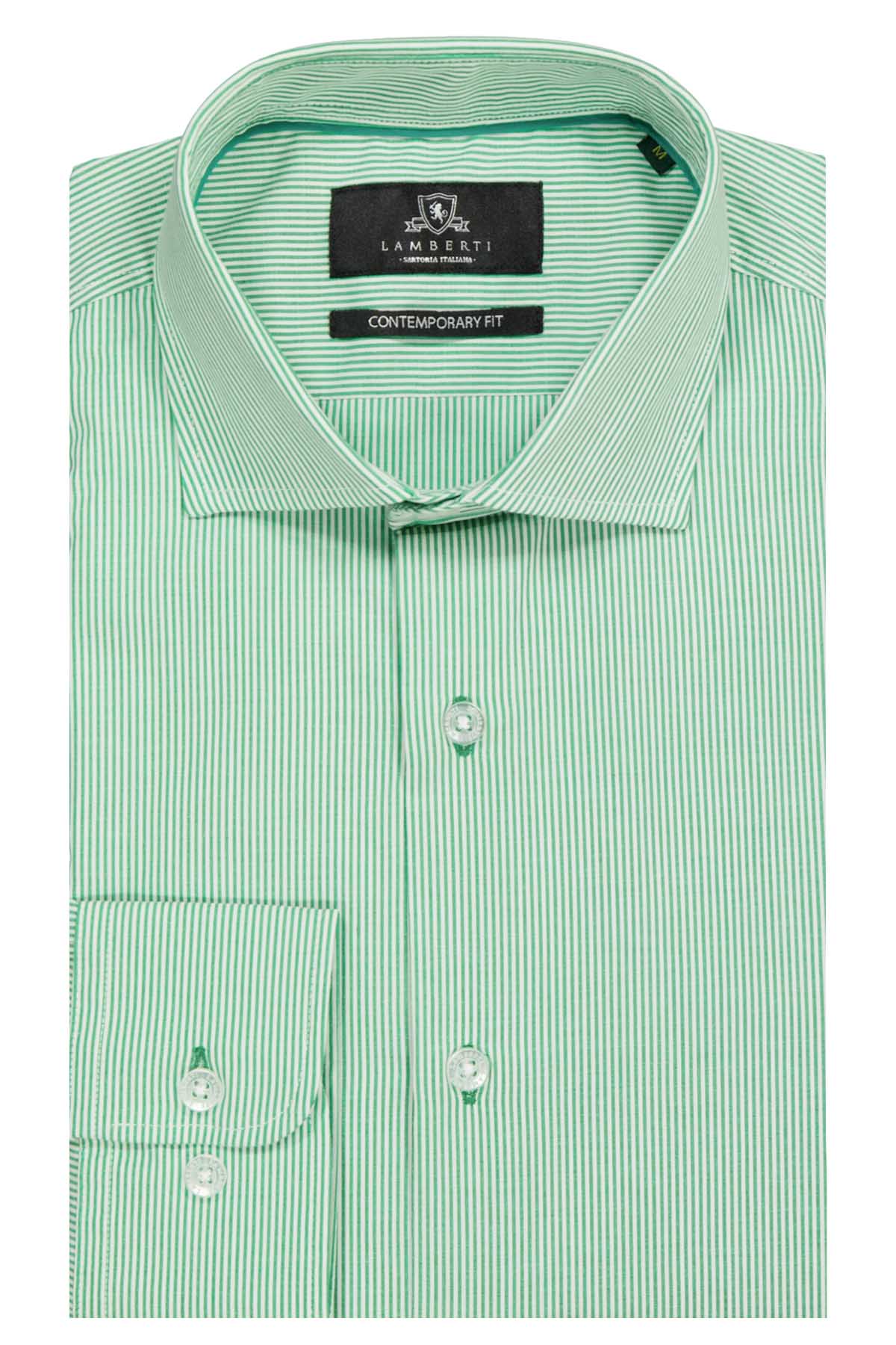 Camisa verde manzana hombre outlet