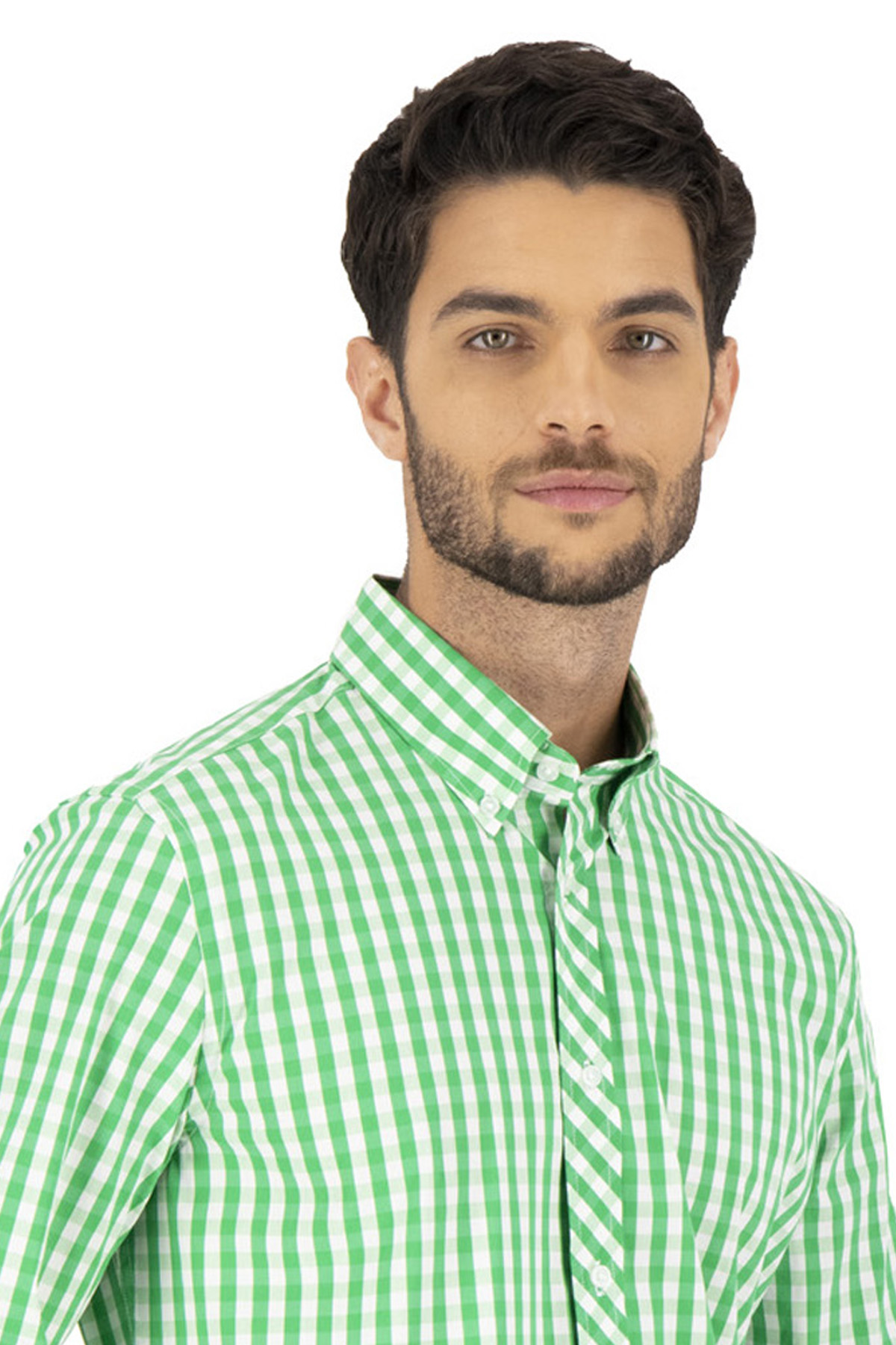 CAMISA VESTIR VERDE PASTEL LAMBERTI image number 1