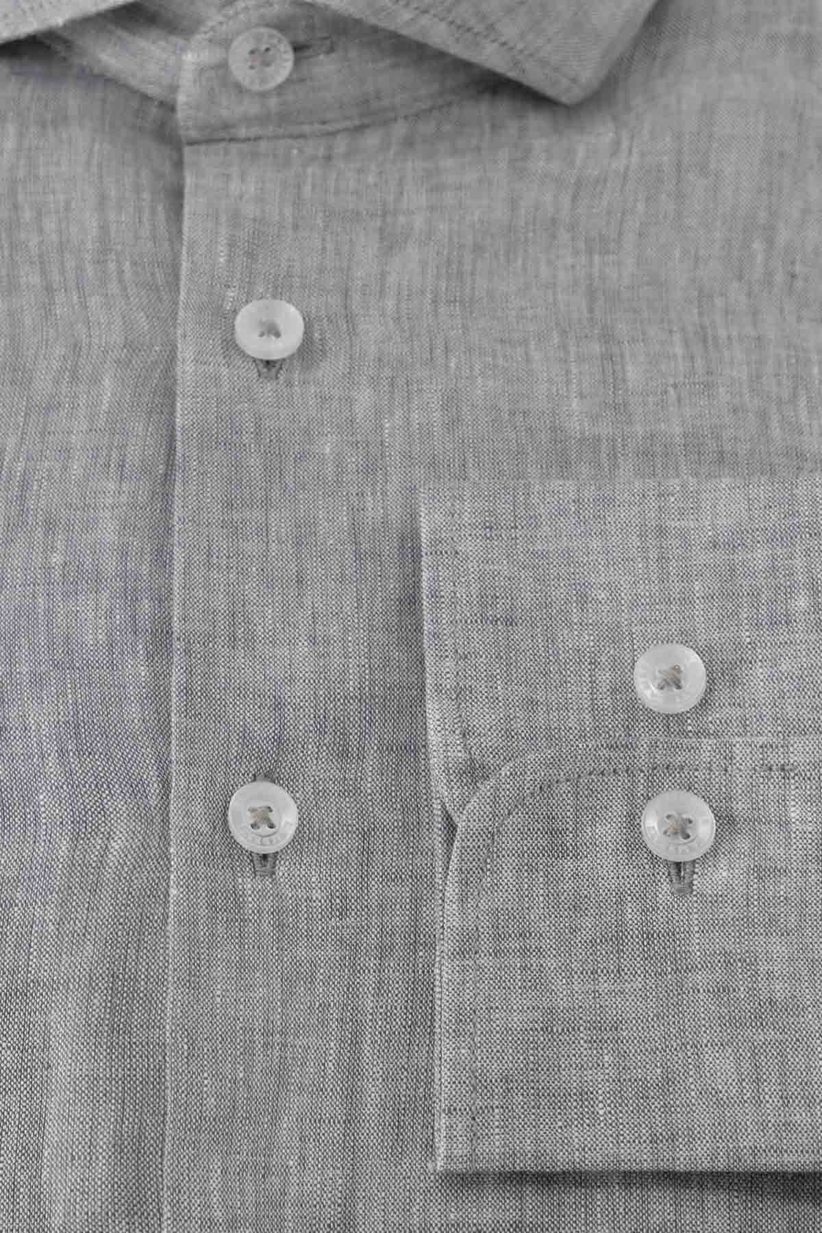 Camisa Casual Linen Contemporary Fit Lamberti image number 4
