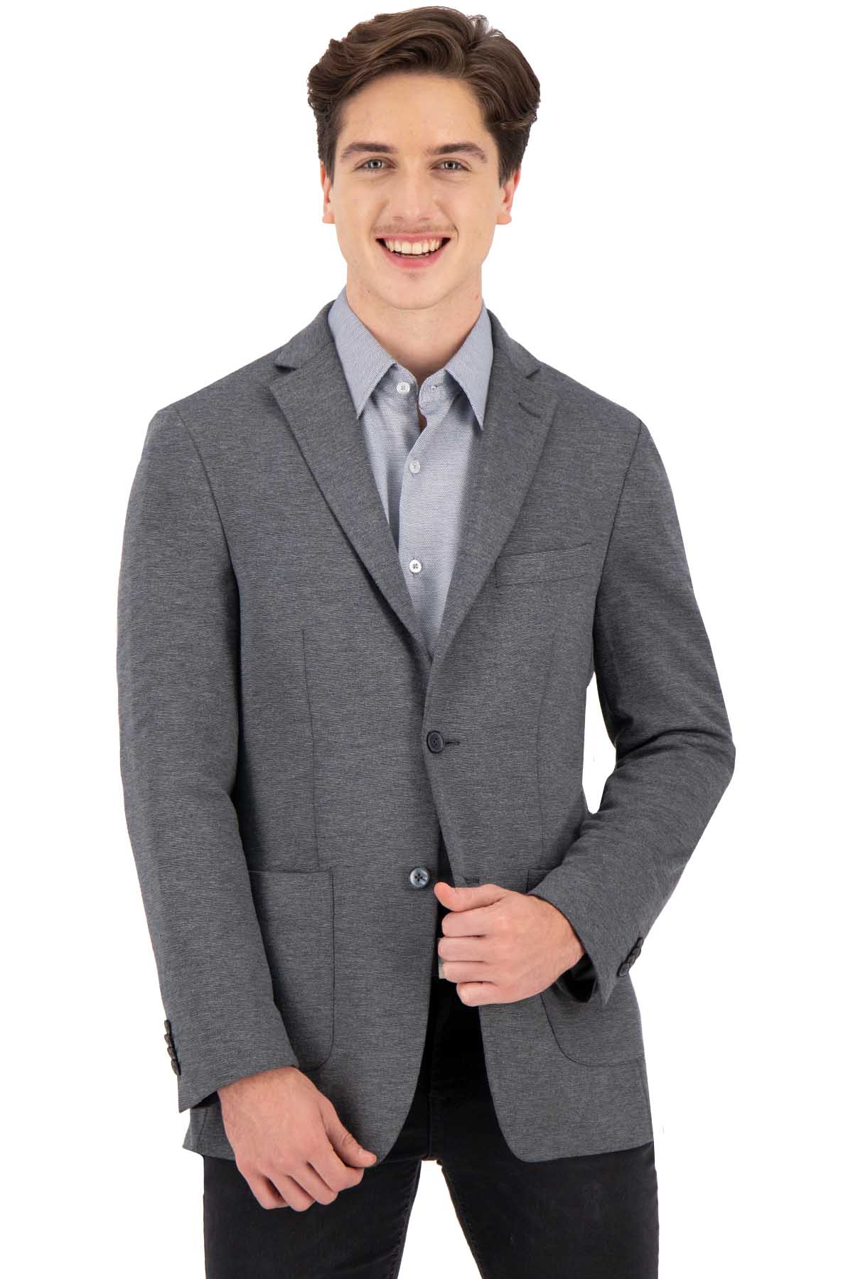 SACO CASUAL GRIS SLIM FIT LMENTAL