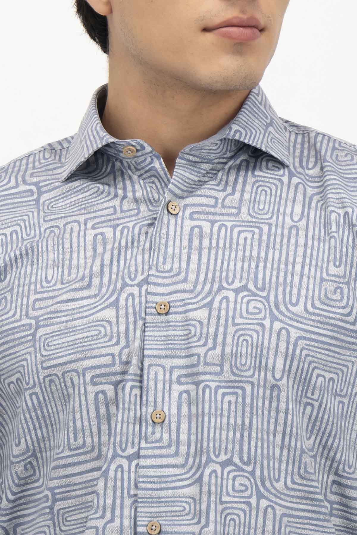 CAMISA CASUAL TLAOLLI SLIM FIT MENS FASHION image number 2