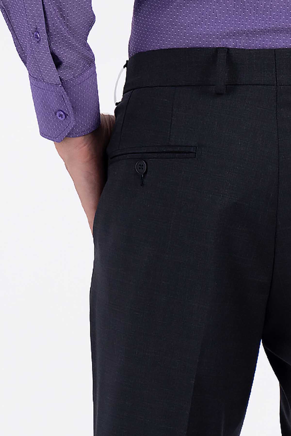 PANTALÓN GRIS OXFORD MODERN FIT LAMBERTI image number 3