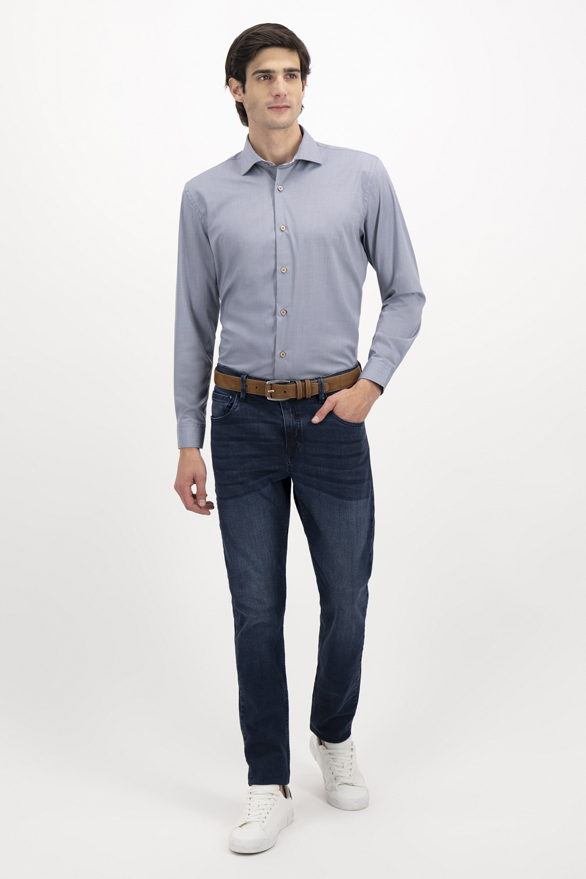 CAMISA CASUAL TLAOLLI SLIM FIT MENS FASHION image number 3