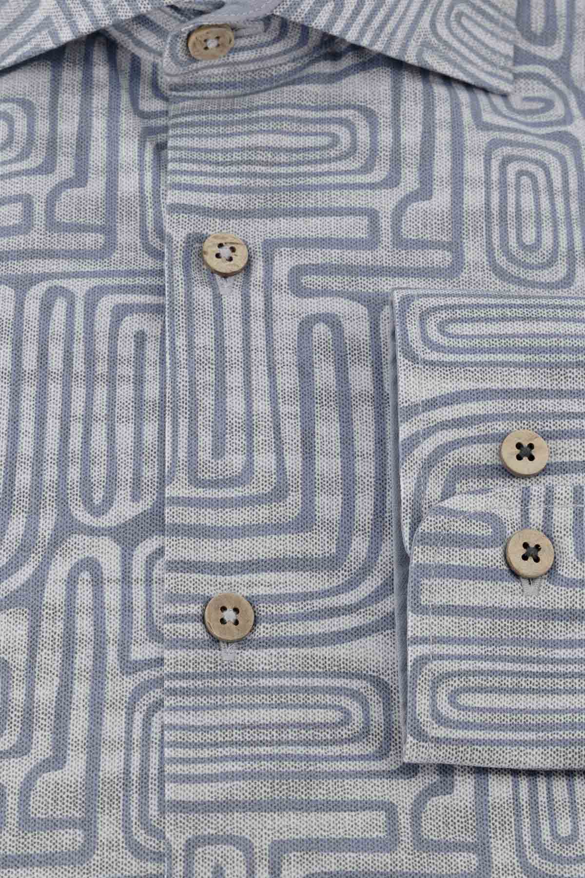 CAMISA CASUAL TLAOLLI SLIM FIT MENS FASHION image number 4