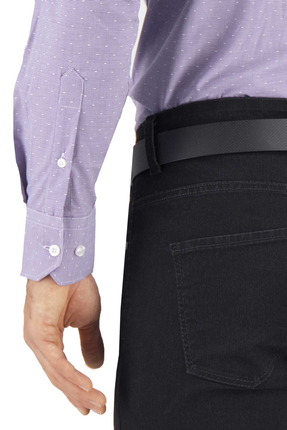 CAMISA VESTIR MORADA CONTEMPORARY FIT SONNETI UO image number 3