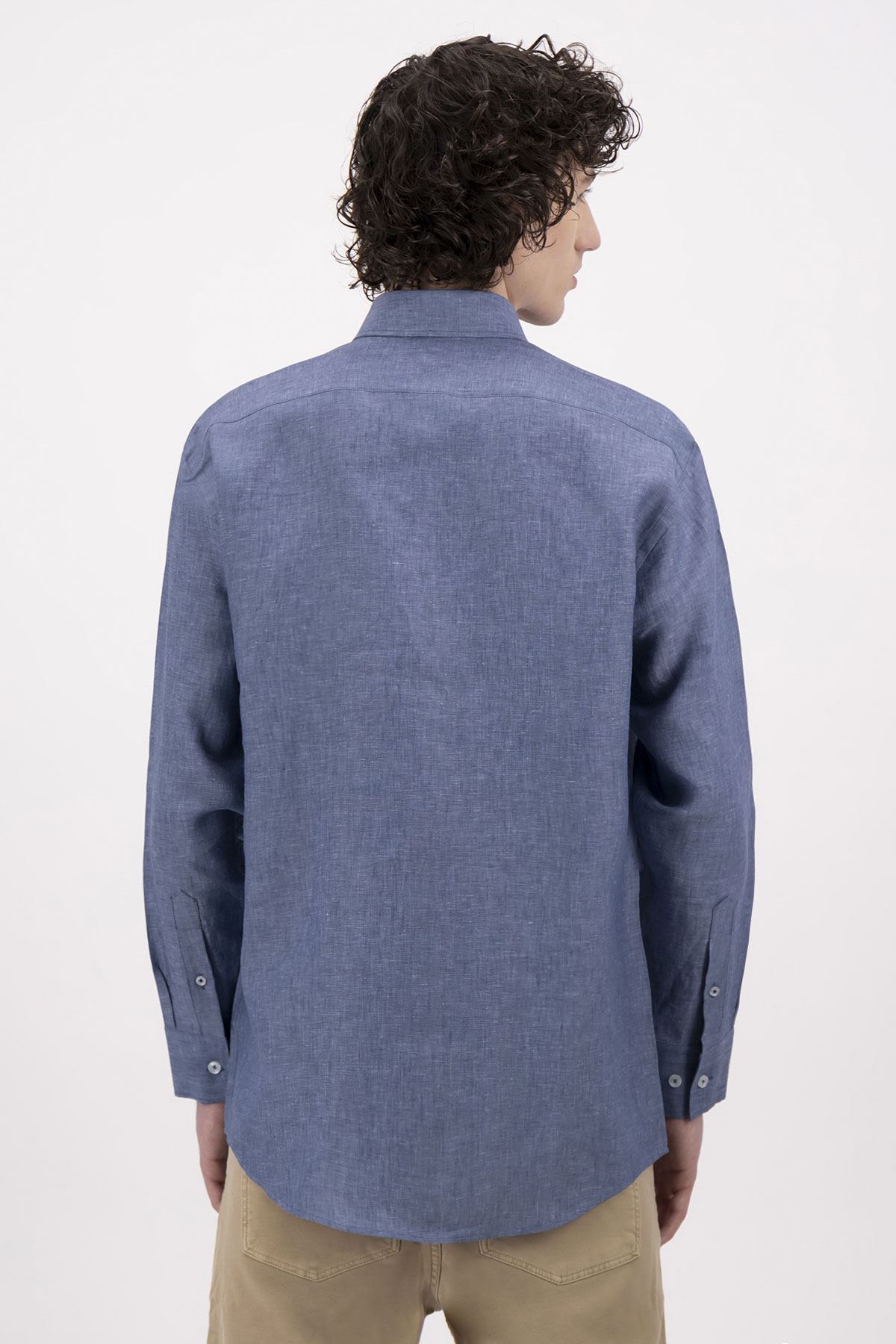 Camisa casual lino contemporary fit Lamberti
