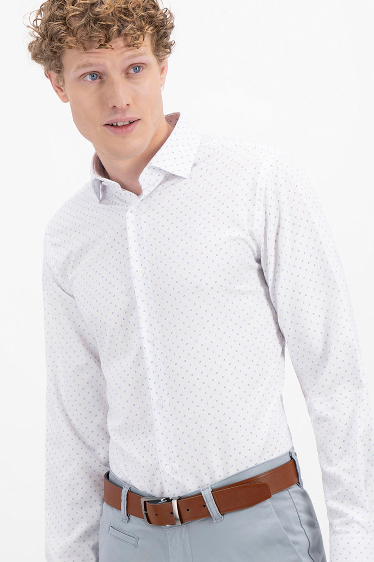 CAMISA FORMAL BAMBOO FIBER SKINNY FIT LMENTAL image number 0