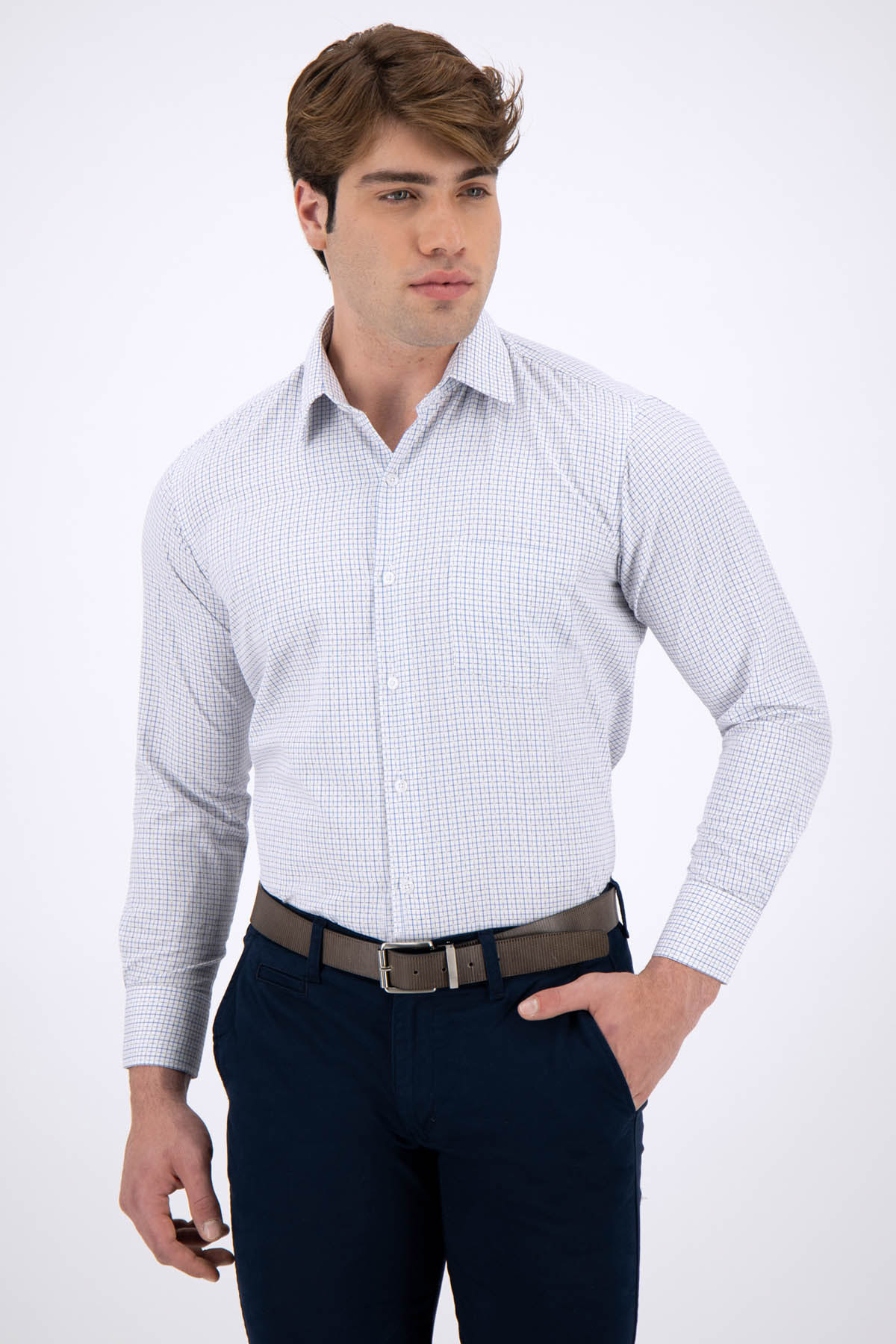 CAMISA VESTIR AZUL CONTEMPORARY FIT SONNETI UO