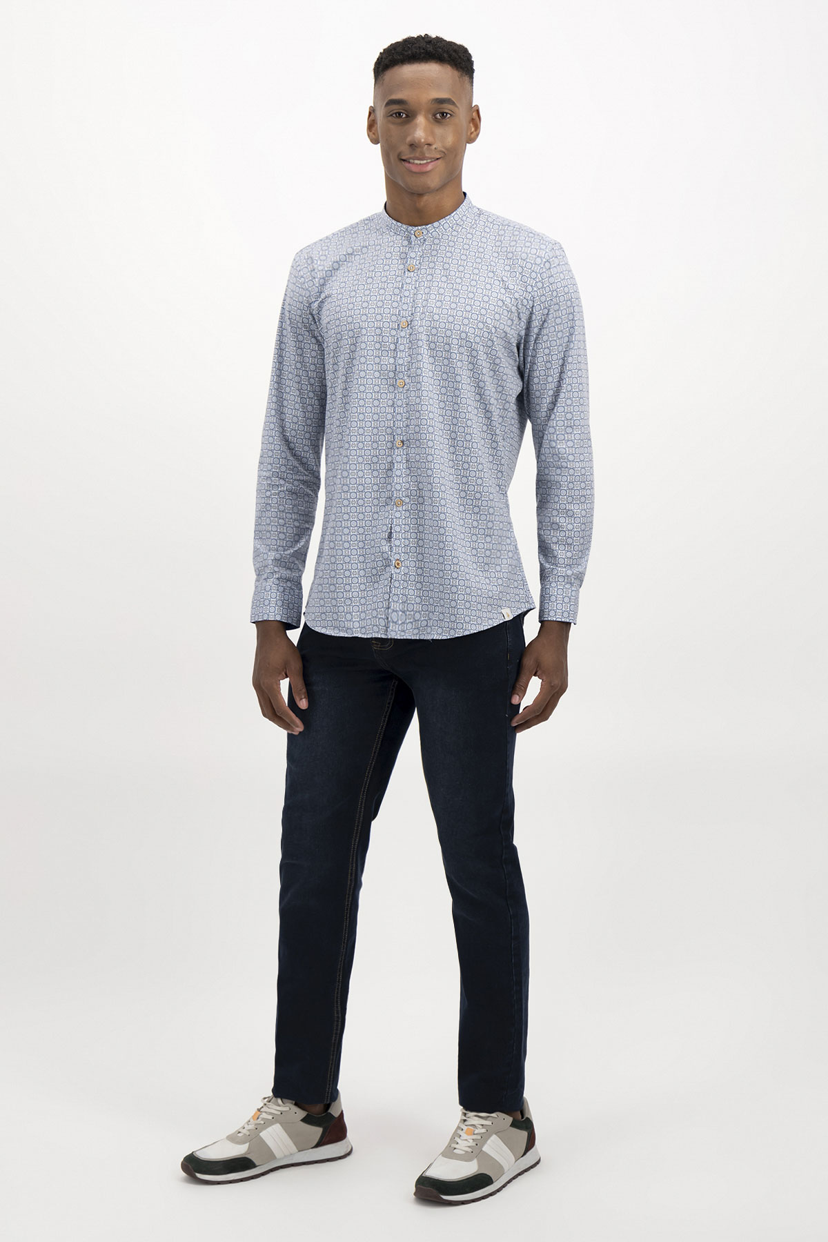 CAMISA CASUAL TLAOLLI SLIM FIT MENS FASHION image number 3