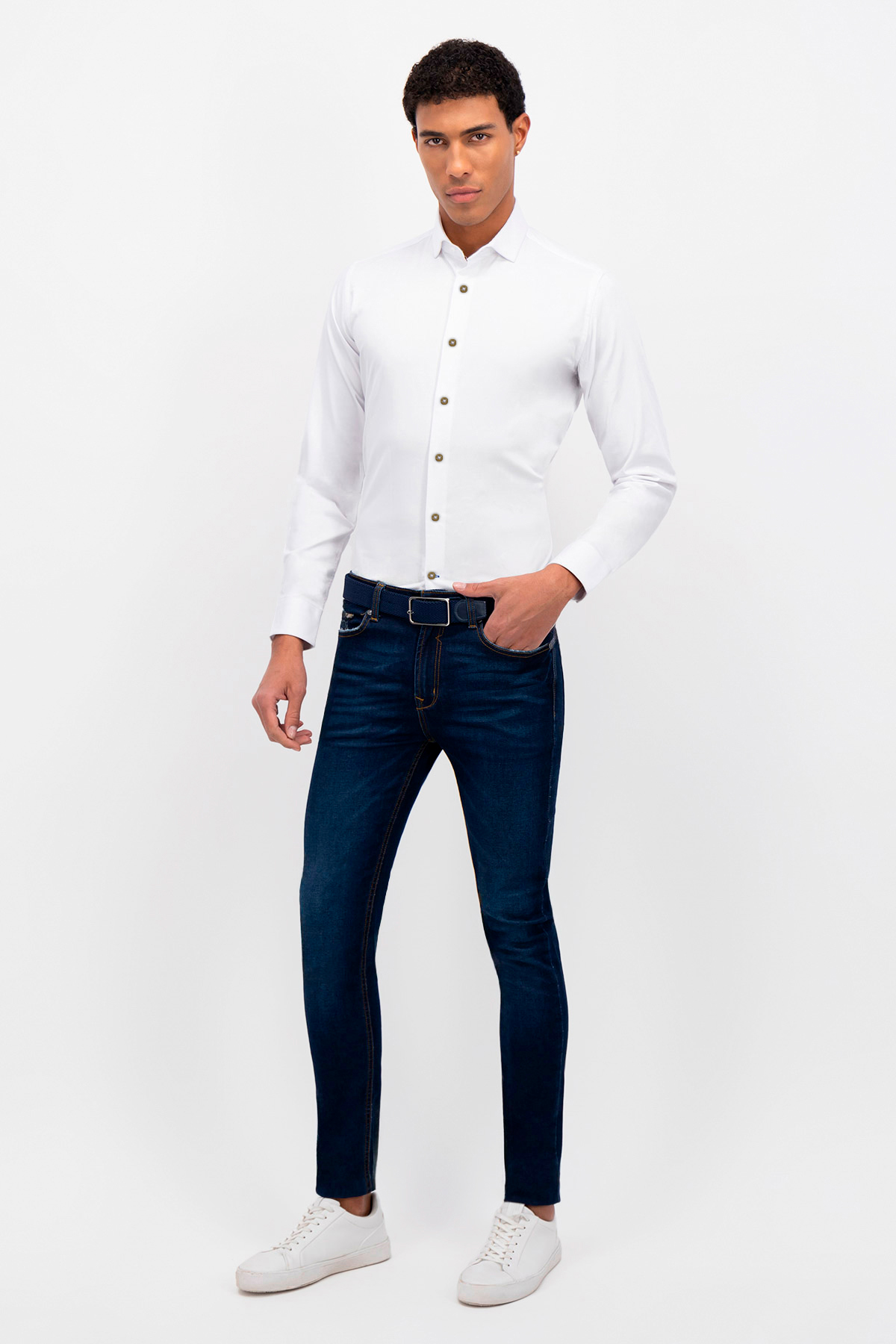 CAMISA FORMAL TLAOLLI SLIM FIT MENS FASHION image number 2