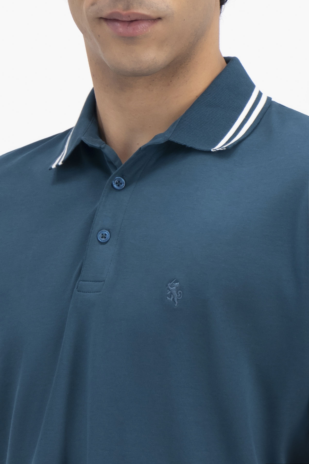 PLAYERA TIPO POLO PREMIUM COTTON CONTEMPORARY FIT LAMBERTI image number 2
