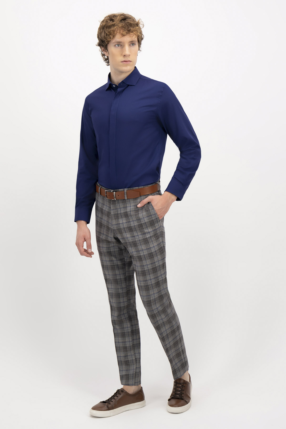 CAMISA FORMAL BAMBOO FIBER SKINNY FIT LMENTAL image number 3