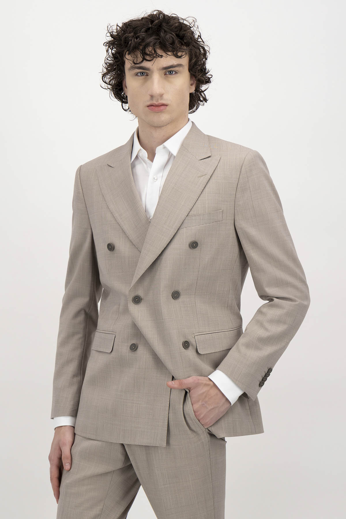Traje Fresco Di Lana Slim Fit Lamberti
