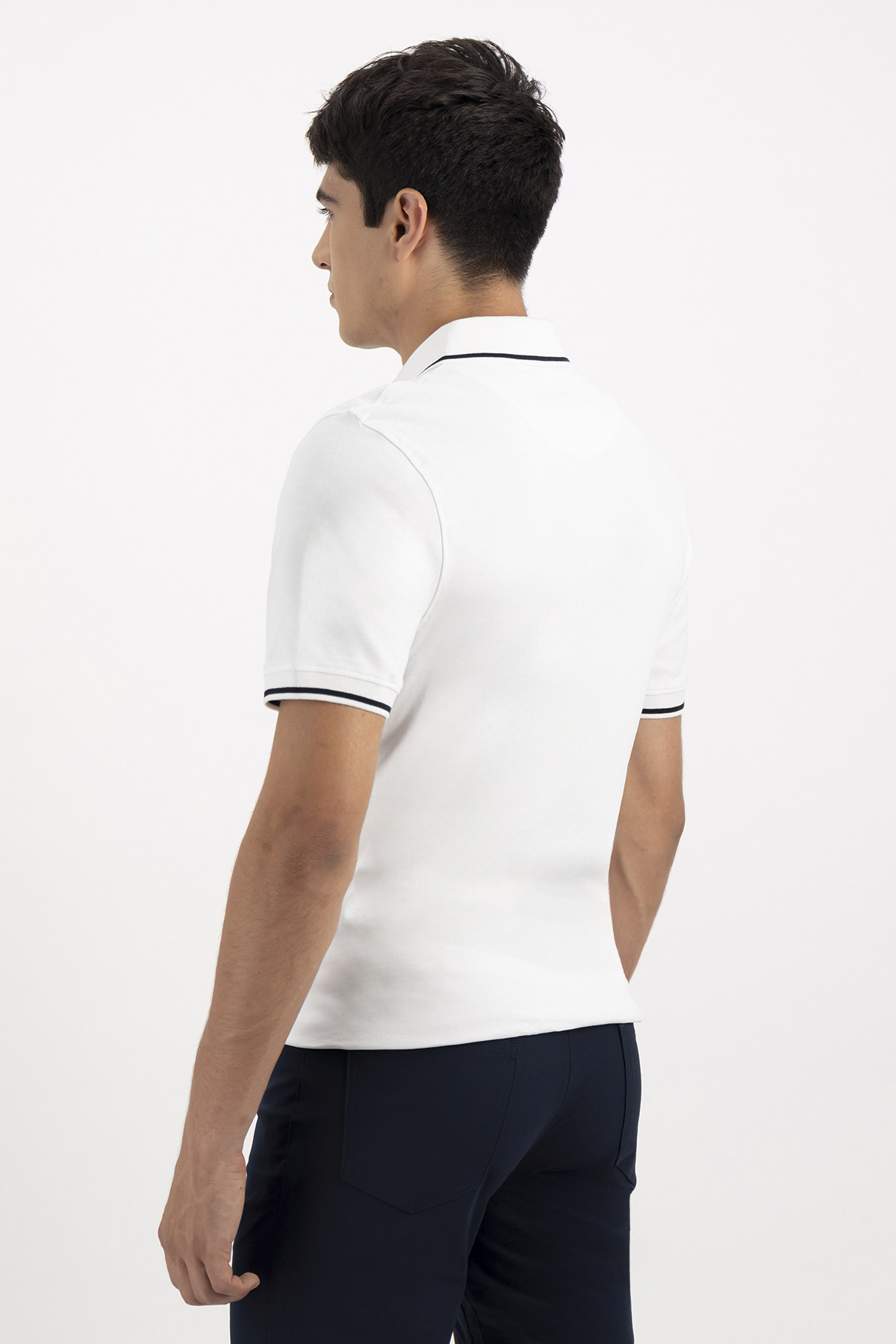 PLAYERA TIPO POLO PREMIUM COTTON CONTEMPORARY FIT LAMBERTI image number 1