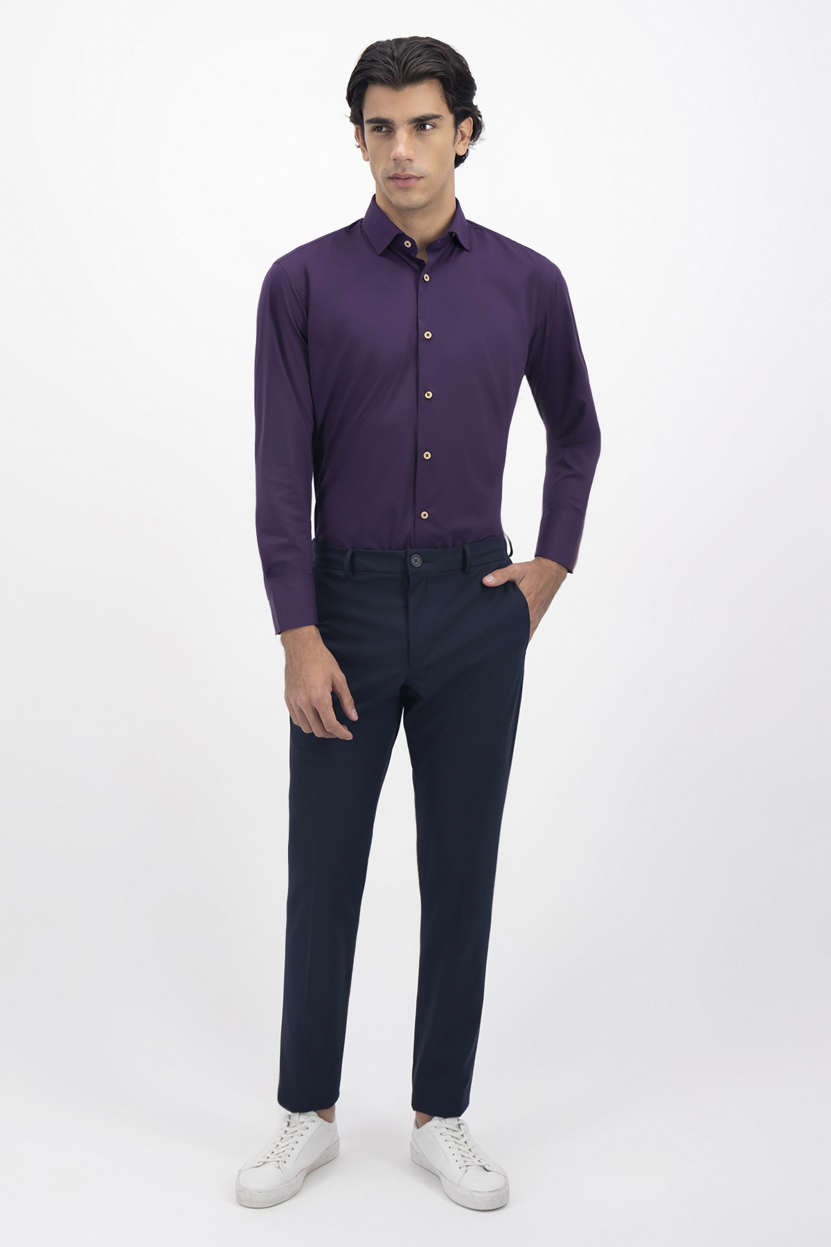 CAMISA FORMAL TLAOLLI CONTEMPORARY FIT MENS FASHION image number 3