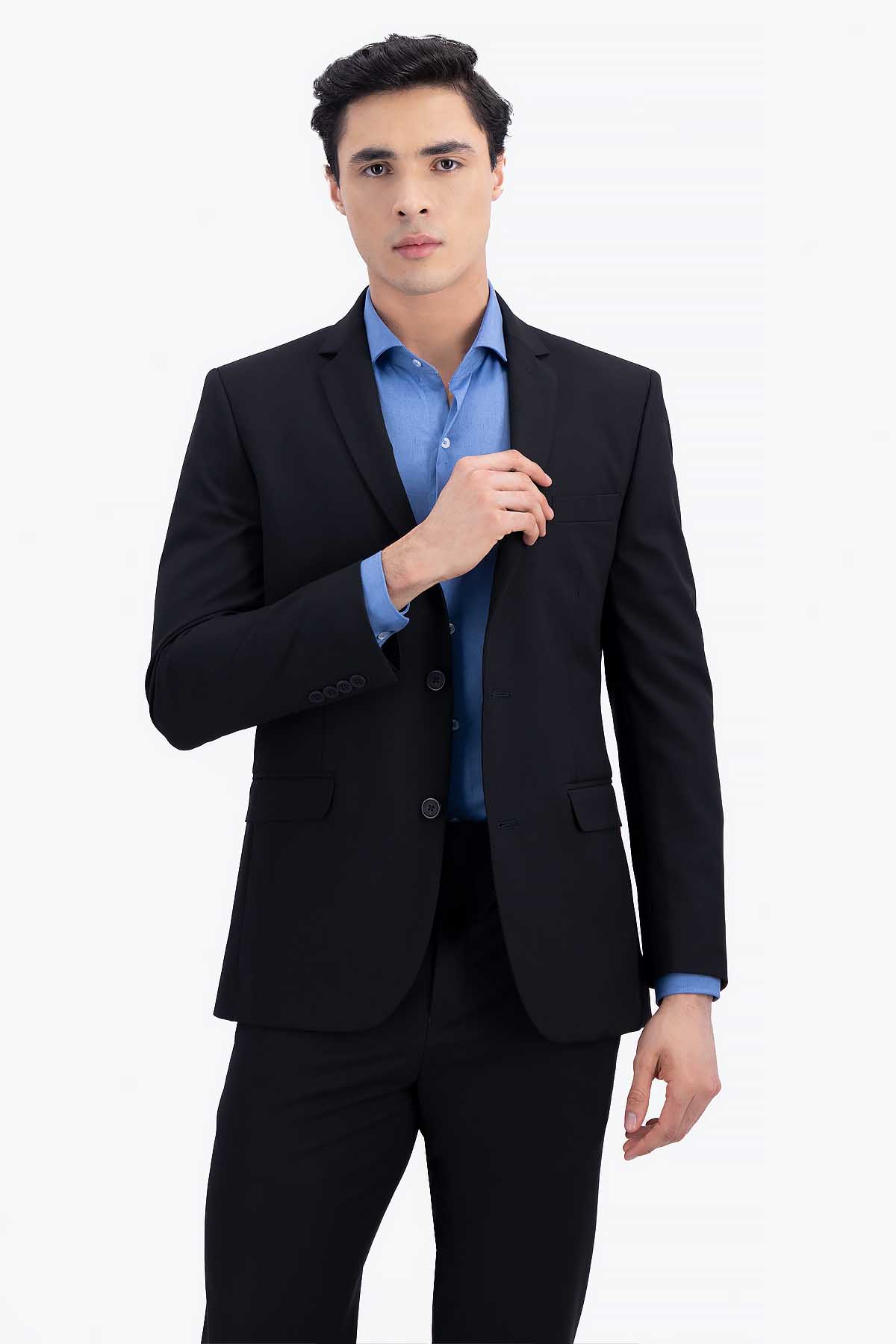 SACO SEPARATE NEGRO SLIM FIT LMENTAL image number 1
