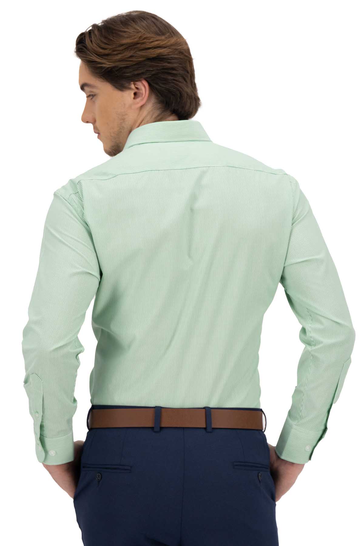 CAMISA SPORT VERDE MANZANA CONTEMPORARY FIT LAMBERTI image number 2