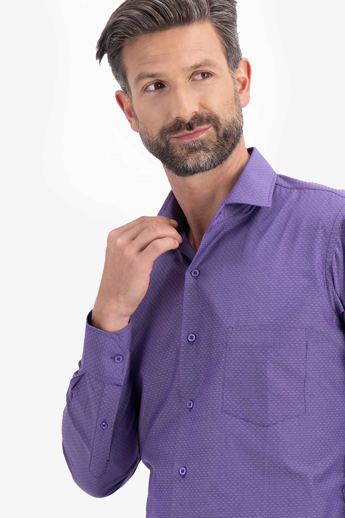 CAMISA VESTIR LILA CONTEMPORARY FIT SONNETI UO image number 2