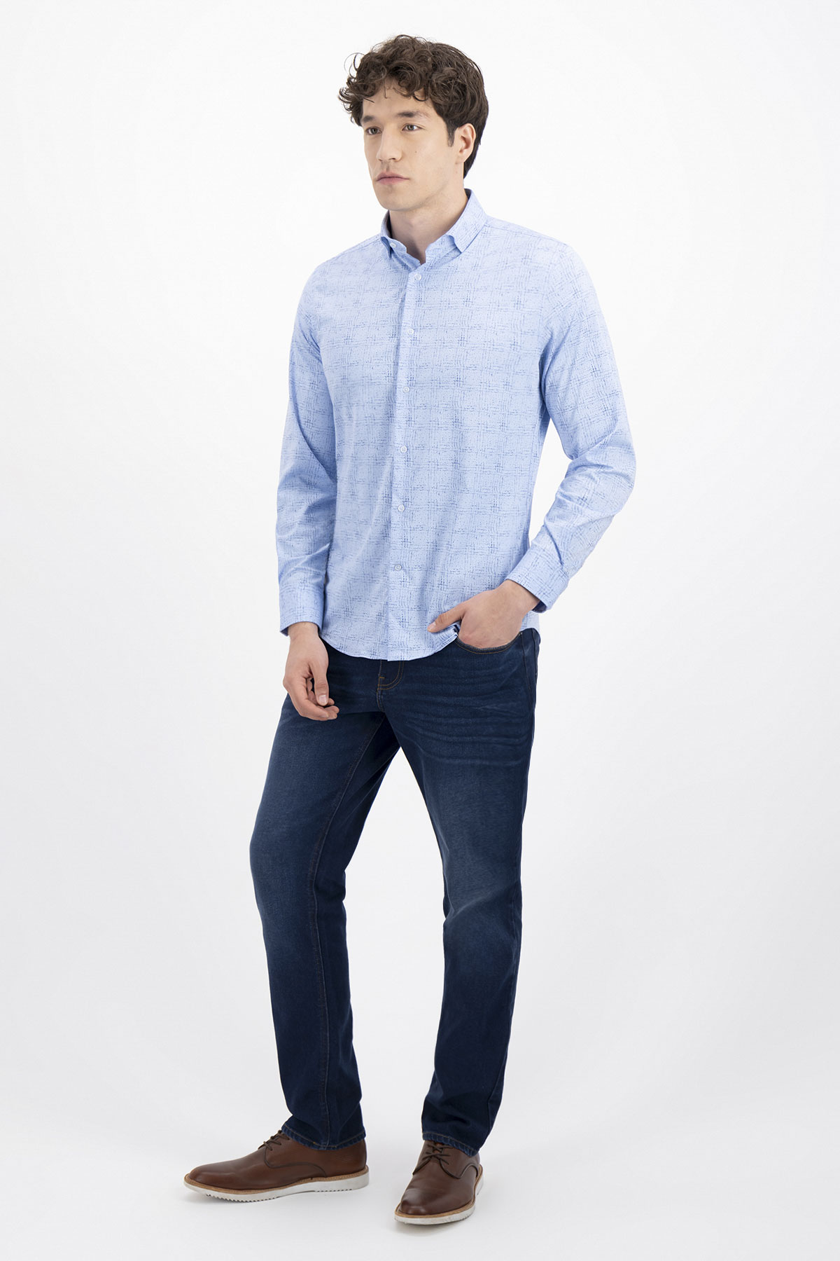 CAMISA FORMAL BAMBOO FIBER SKINNY FIT LMENTAL image number 3