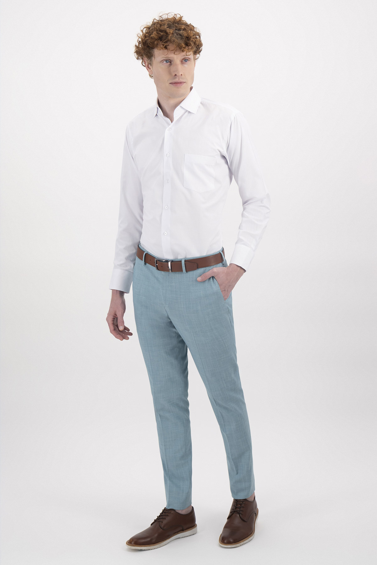 Camisa Formal Contemporary Fit Cotton Blend image number 3