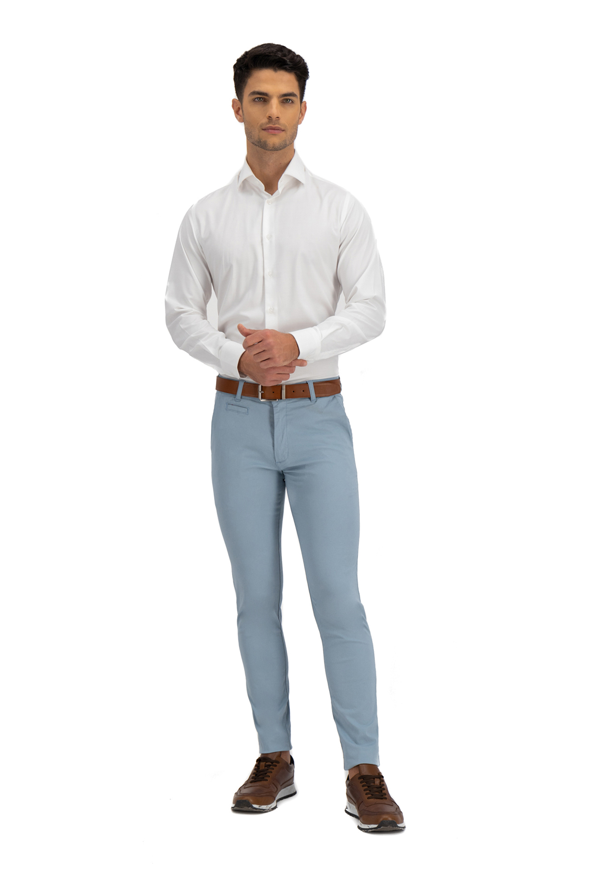 PANTALON SPORT AZUL CLARO SLIM FIT LMENTAL image number 4