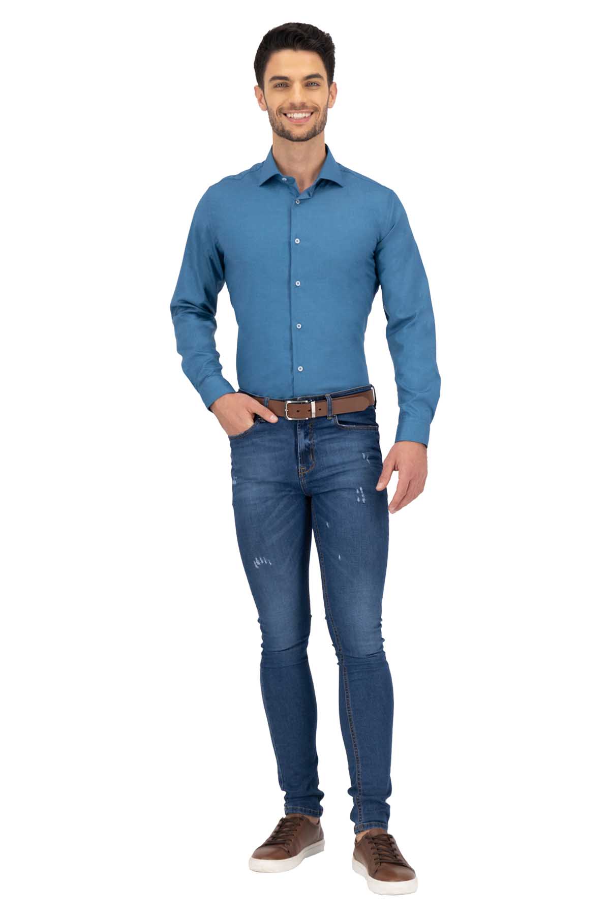 CAMISA VERDE SLIM FIT LMENTAL image number 4