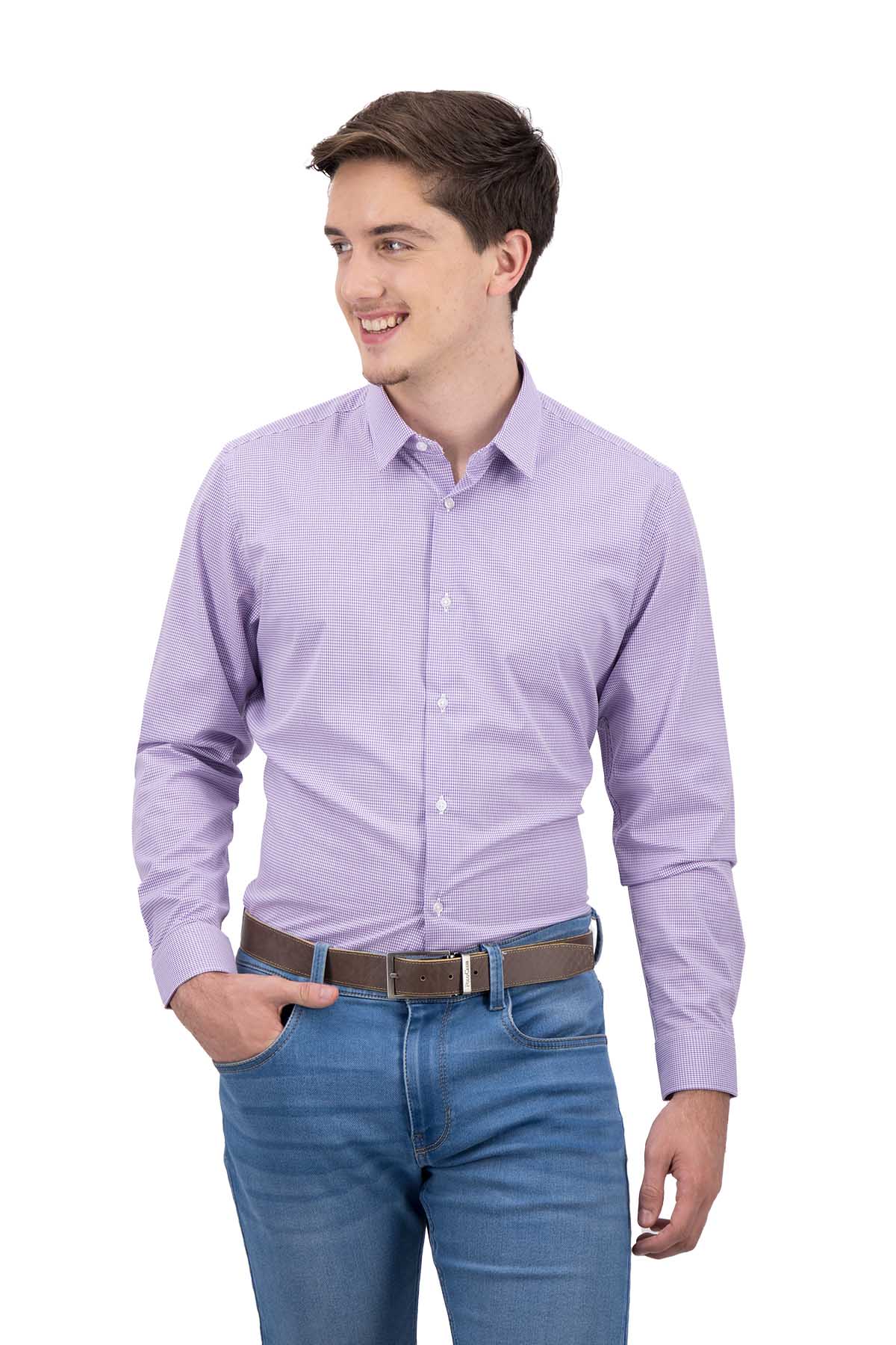 CAMISA VESTIR LILA SLIM FIT LMENTAL image number 1