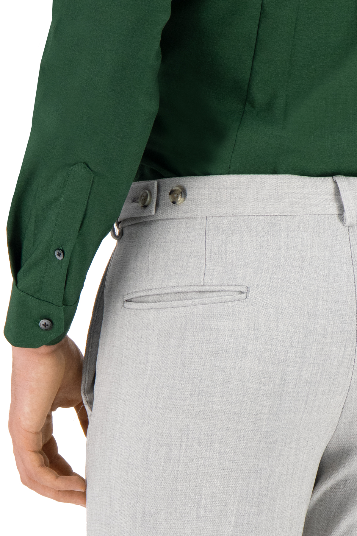CAMISA LMENTAL COLOR VERDE MILITAR SLIM FIT image number 3